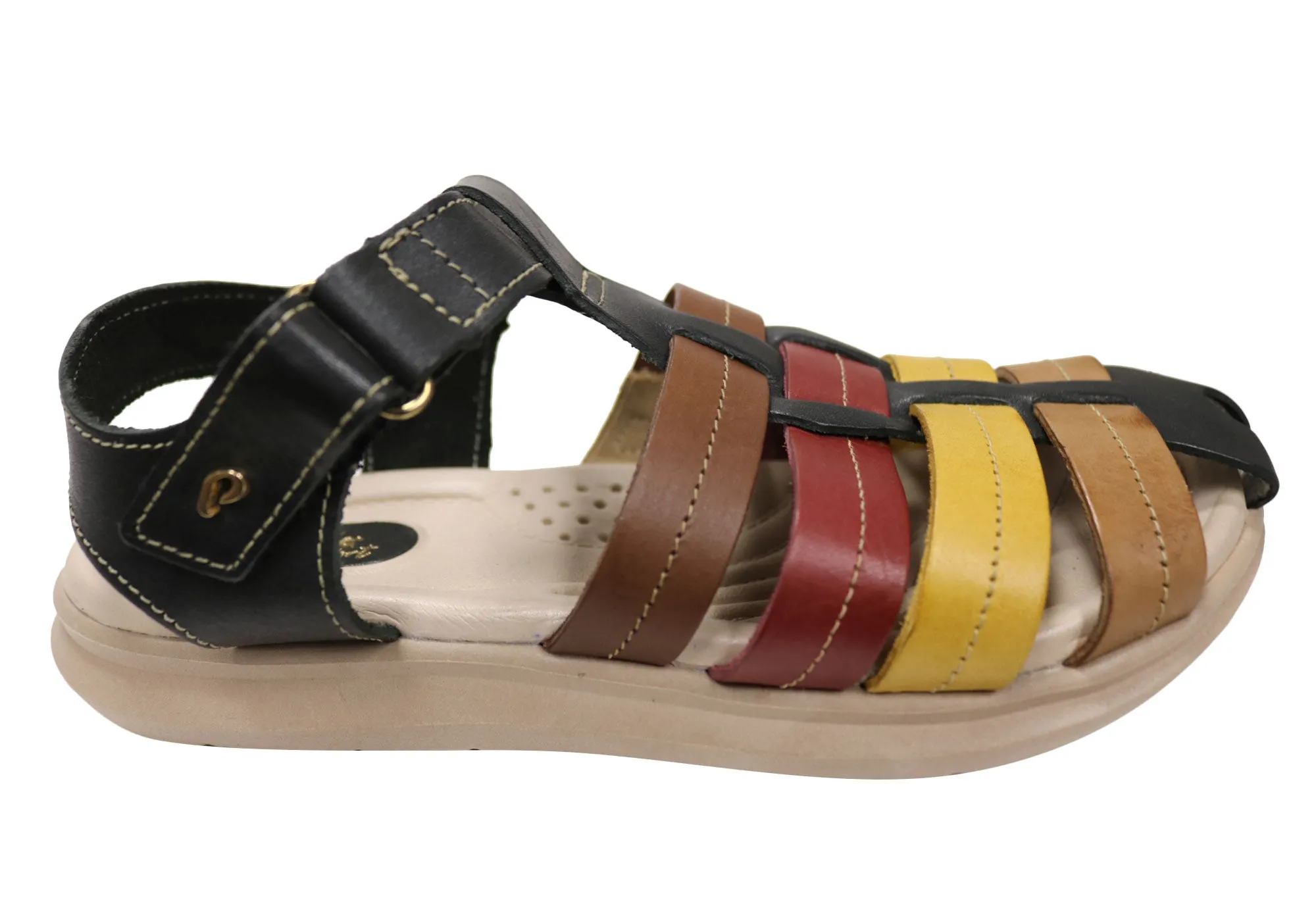 Pegada Nancy Womens Comfortable Leather Sandals Made In Brazil Y Strap Design Classic Design