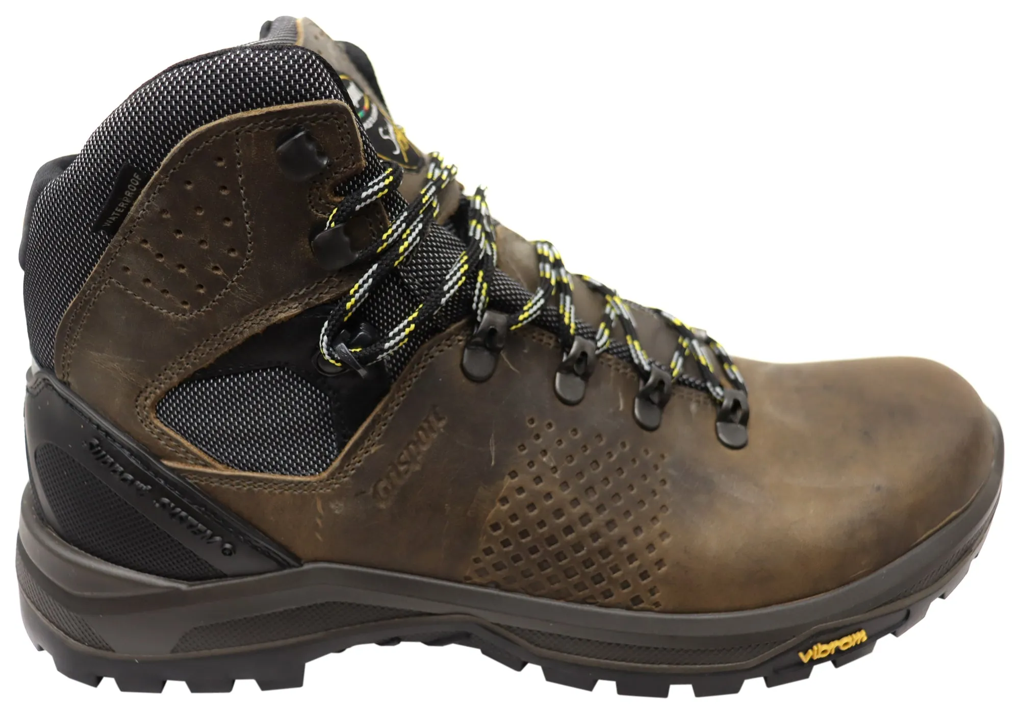 High Traction Rough Terrain Grisport Mens Pinnacle Mid Hiking Waterproof Boots Made In Italy