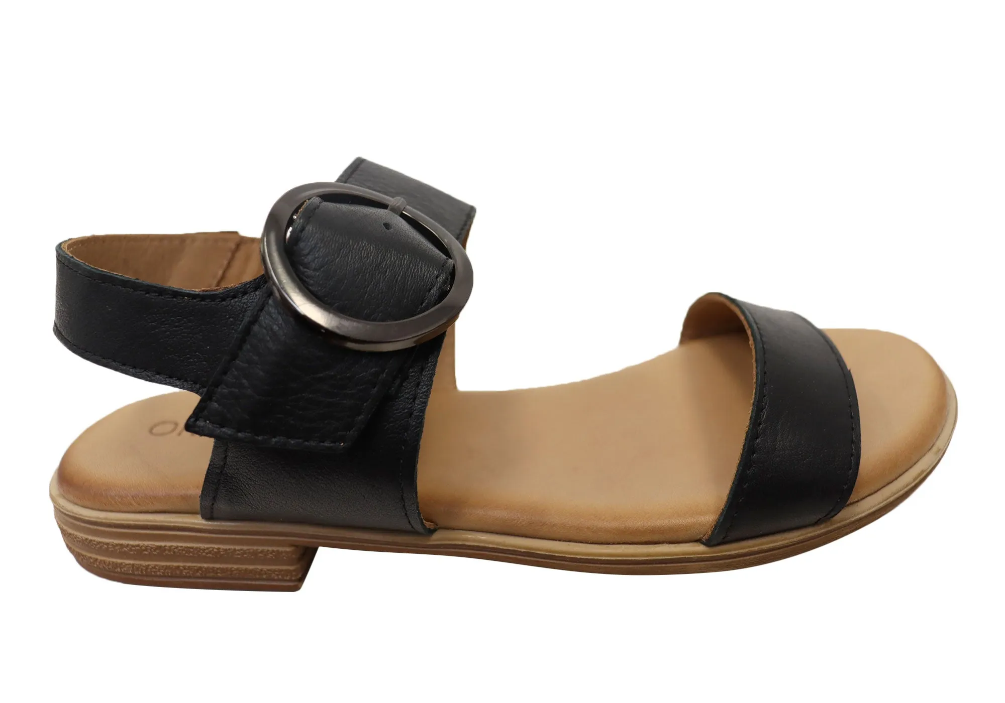 Orizonte Chadstone Womens Comfortable European Leather Sandals padded sole Rubber Sole