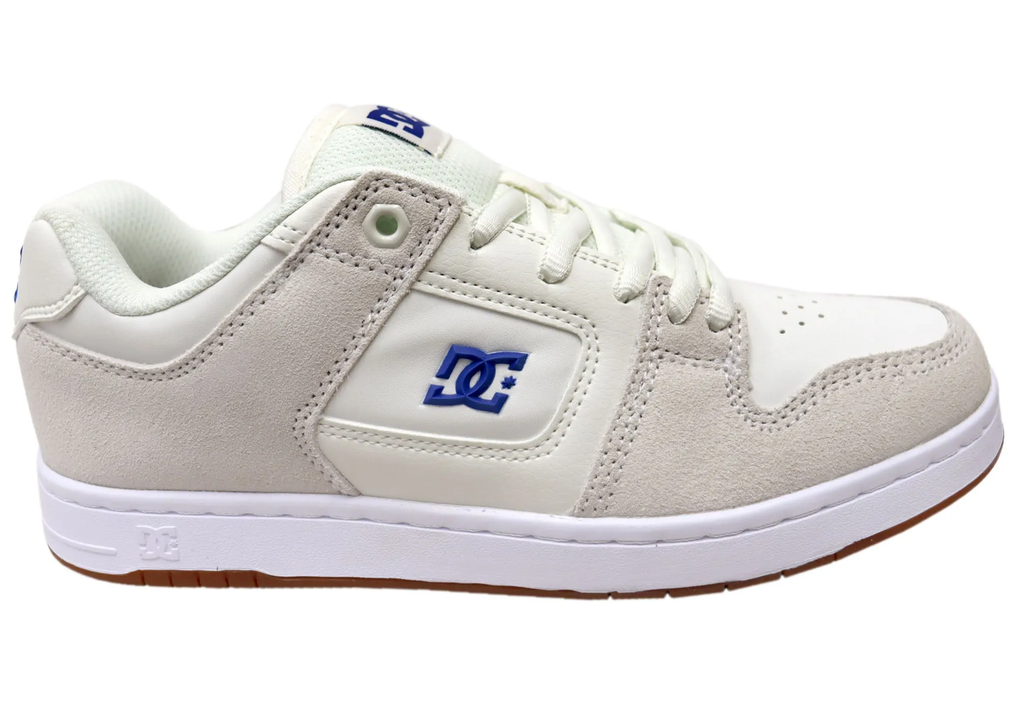 DC Shoes Mens Manteca 4 S Leather Shoes Off White Blue Red Clogs Long distance