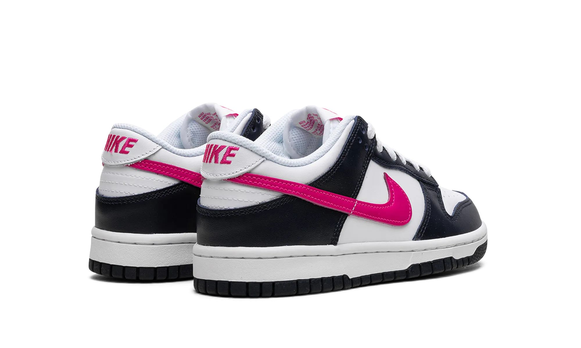 Dunk Low GS "Obsidian / Fierce Pink" Natural Movement Decorative stitching