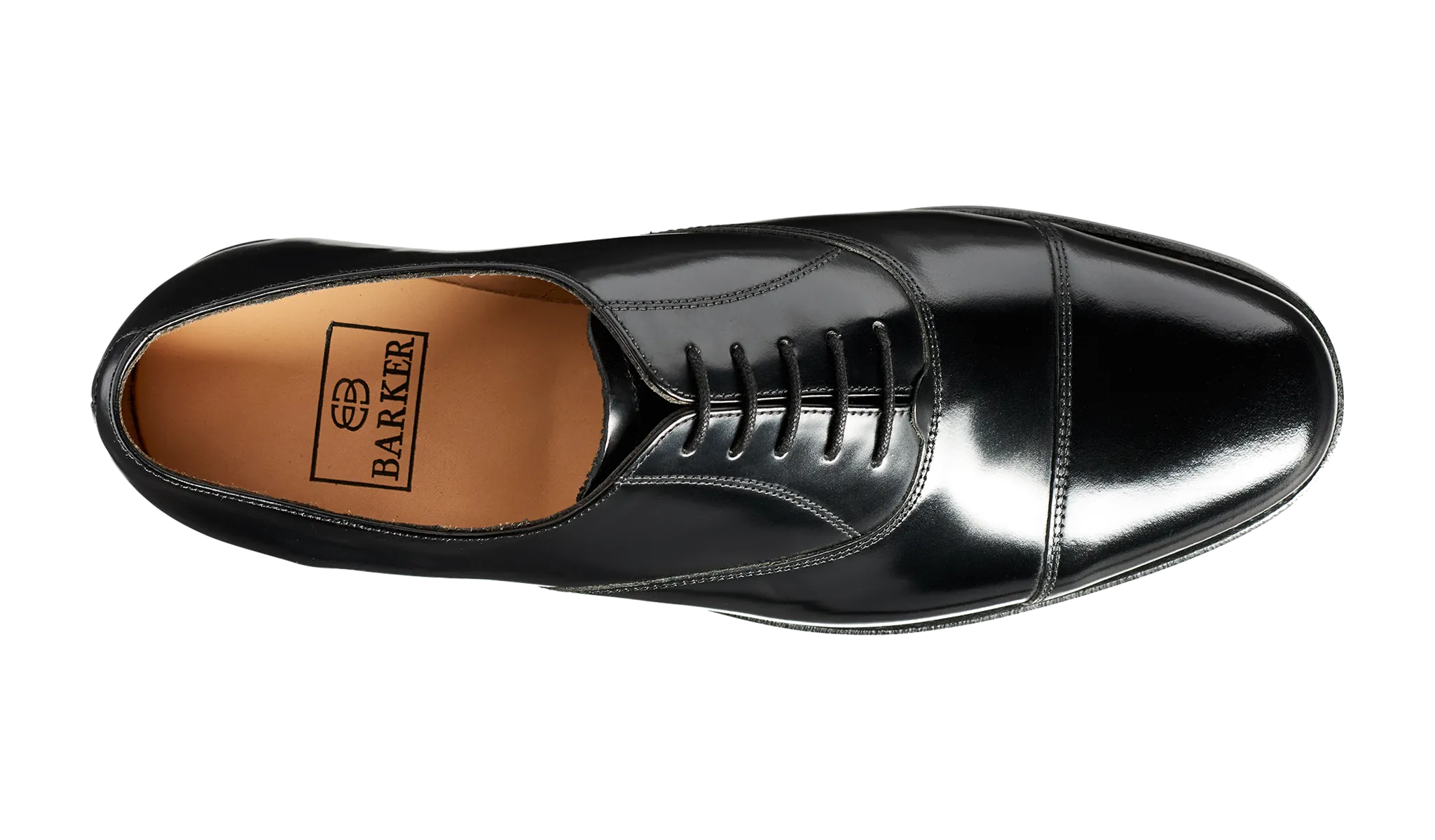Luton - Black Hi-Shine Detail Cut Smooth Walking