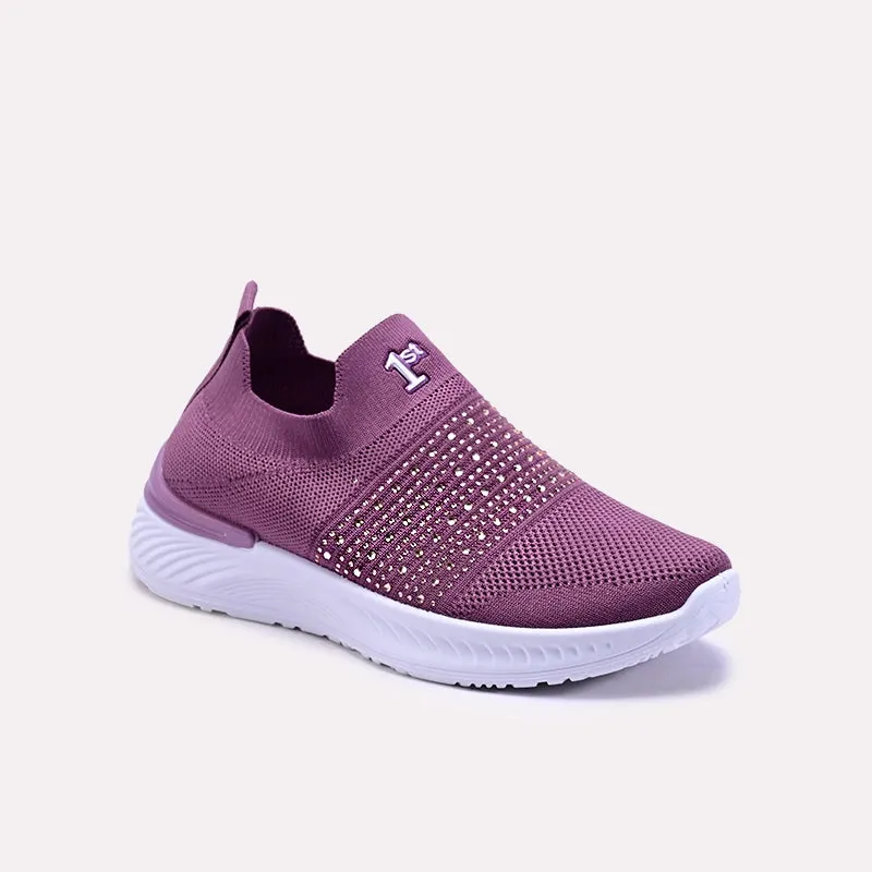 Padded Speed Flex Fiora Purple Slip On Sneakers 0440747