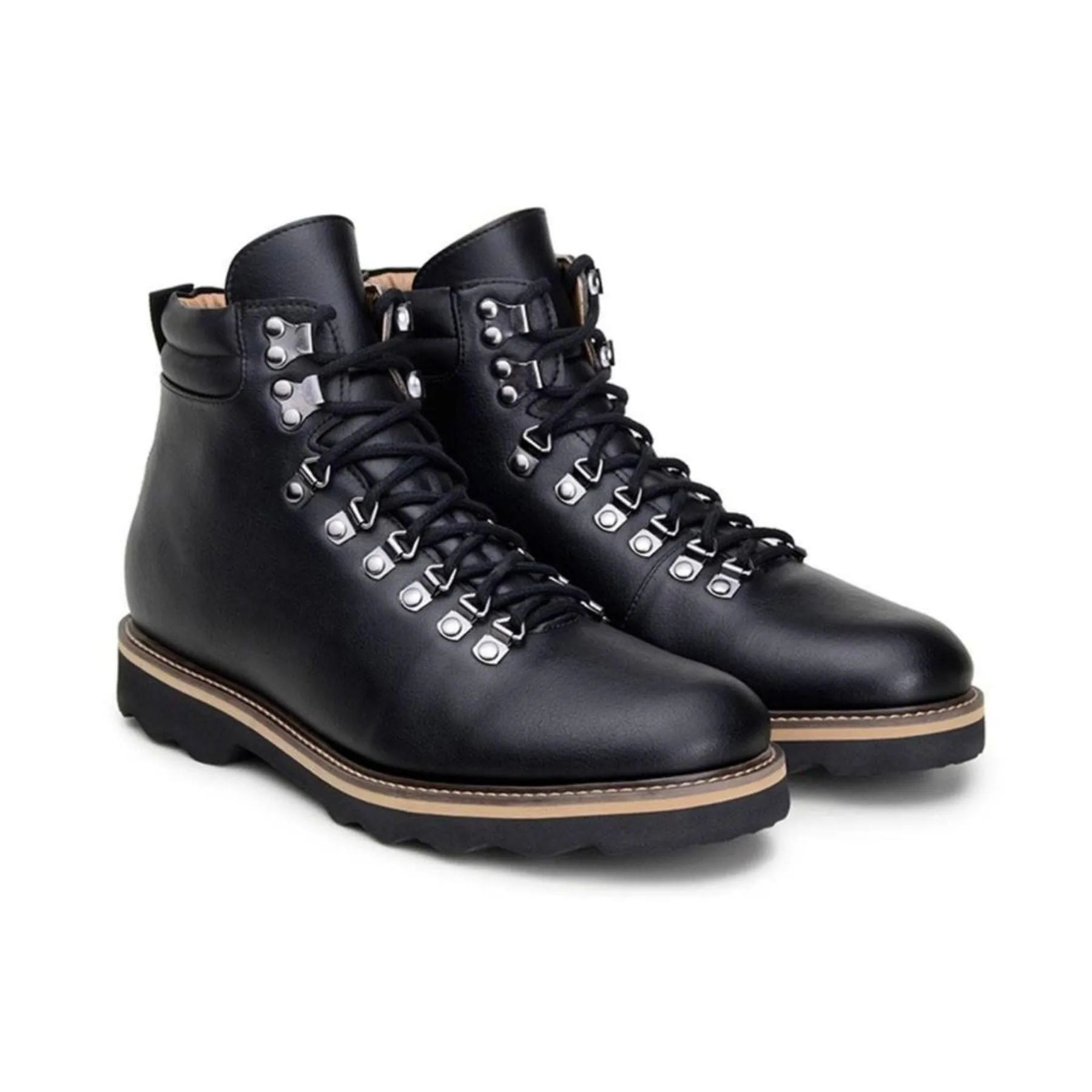 'Jeffery' Unisex Boots by Ahimsa - black Waterproof Mountain Climber Hard wearing