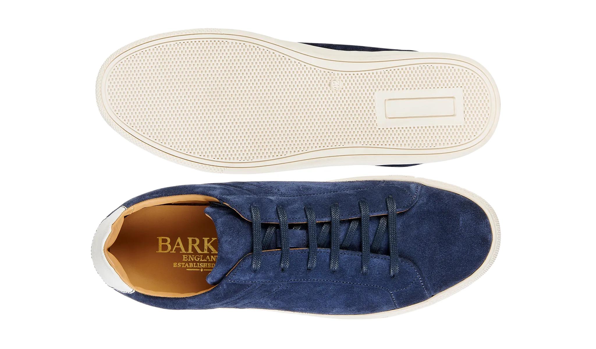 Skylar - Navy Suede White Sleek Wear Back Tab