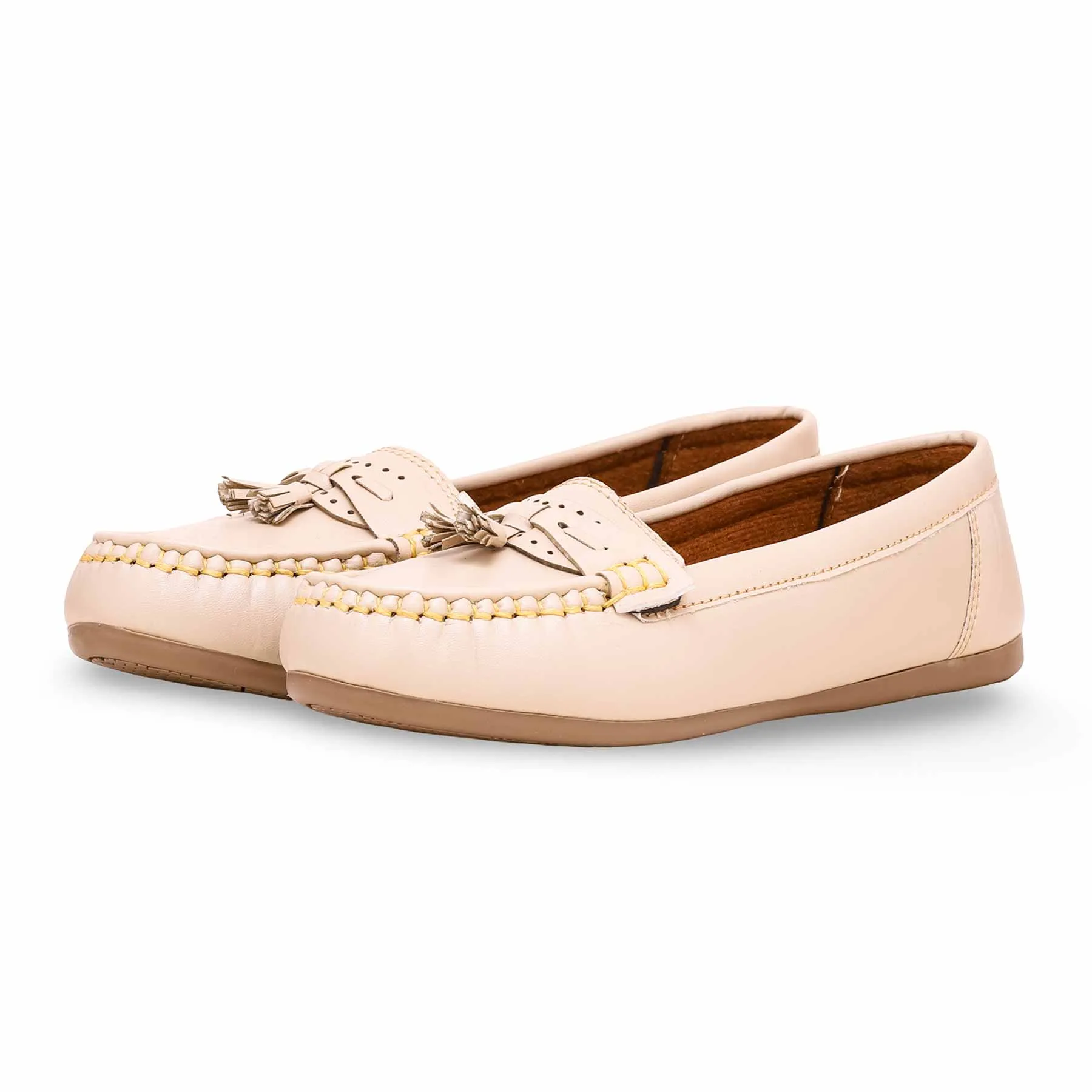 Beige Moccasin WN4324 Non-slip Fit
