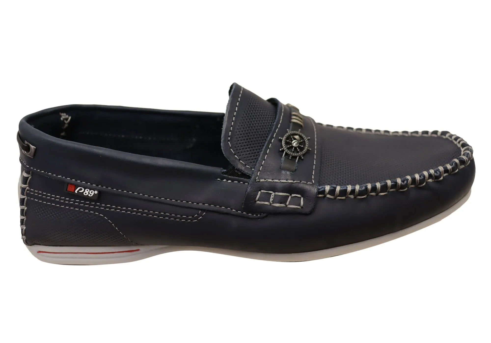 Pegada Cove Mens Comfortable Leather Loafers Shoes Made In Brazil Running Light
