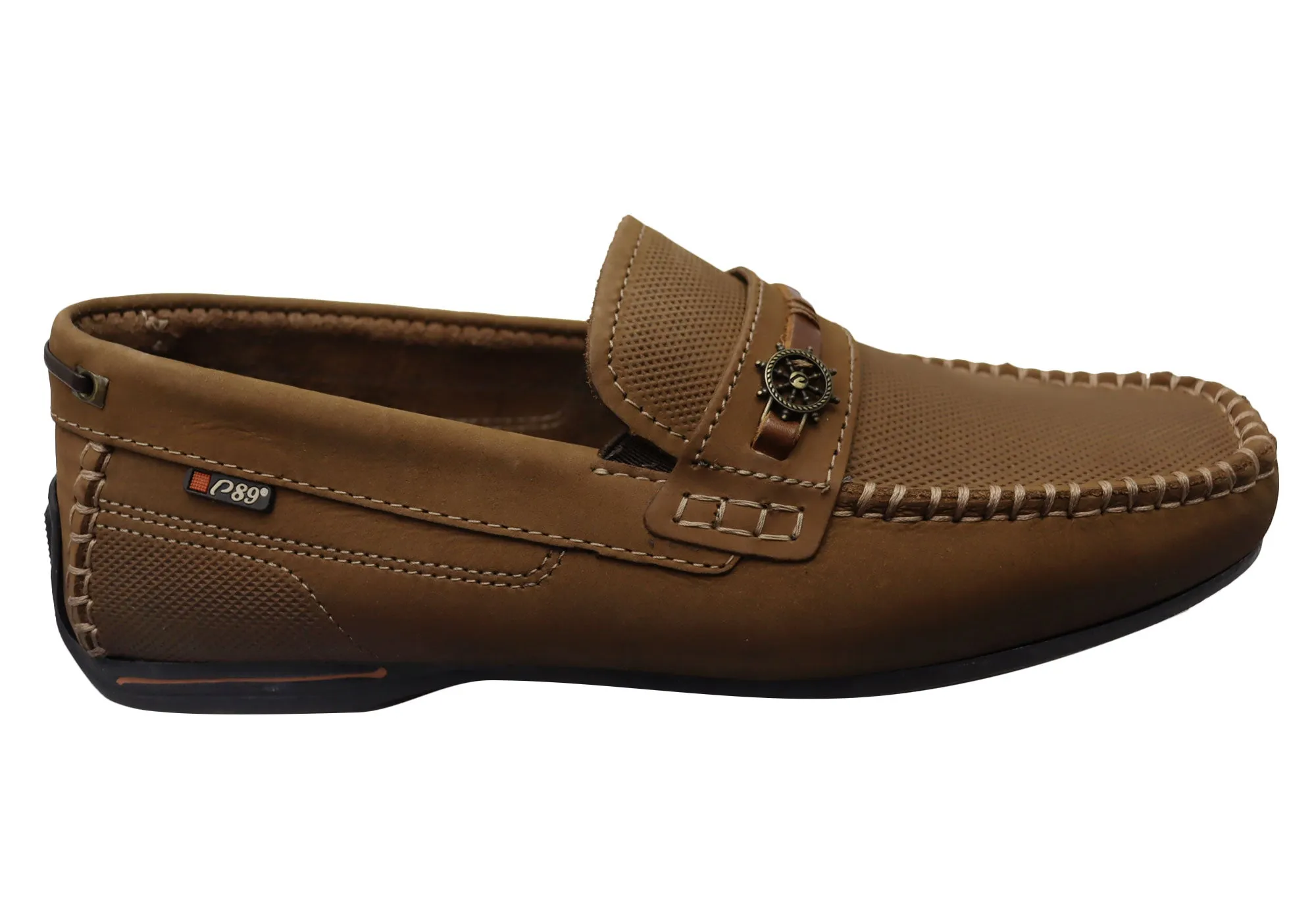 Comfort Linings Pegada Cove Mens Comfortable Leather Loafers Shoes Made In Brazil