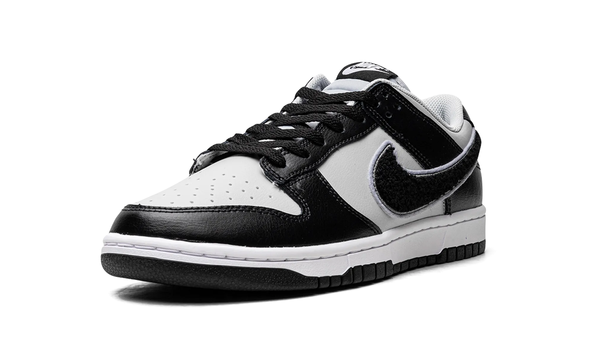 Youth Vibe Dunk Low "Chenille Swoosh Black Grey"