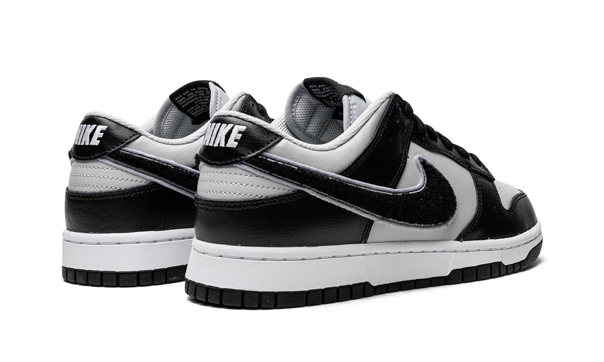 Dunk Low "Chenille Swoosh Black Grey" Urban Move No Laces