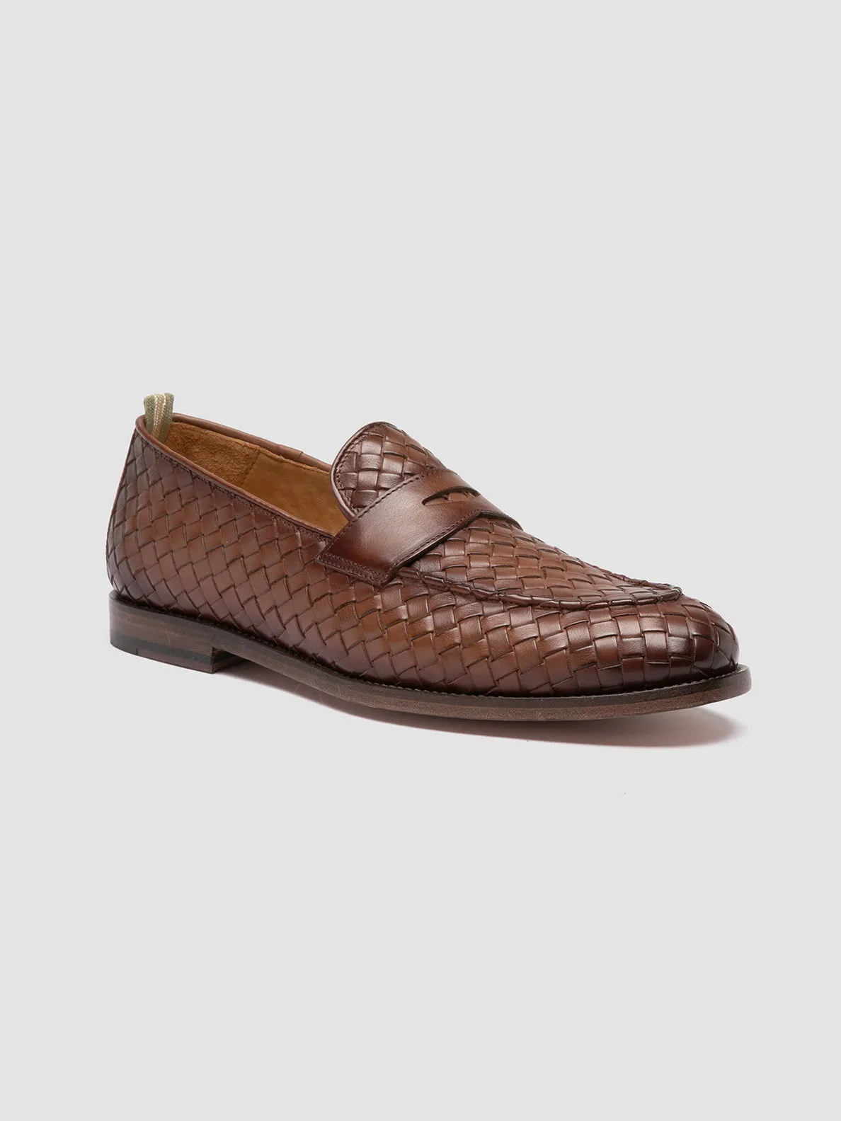 OPERA 003 - Brown Leather Penny Loafers Sandal Style Low Arch