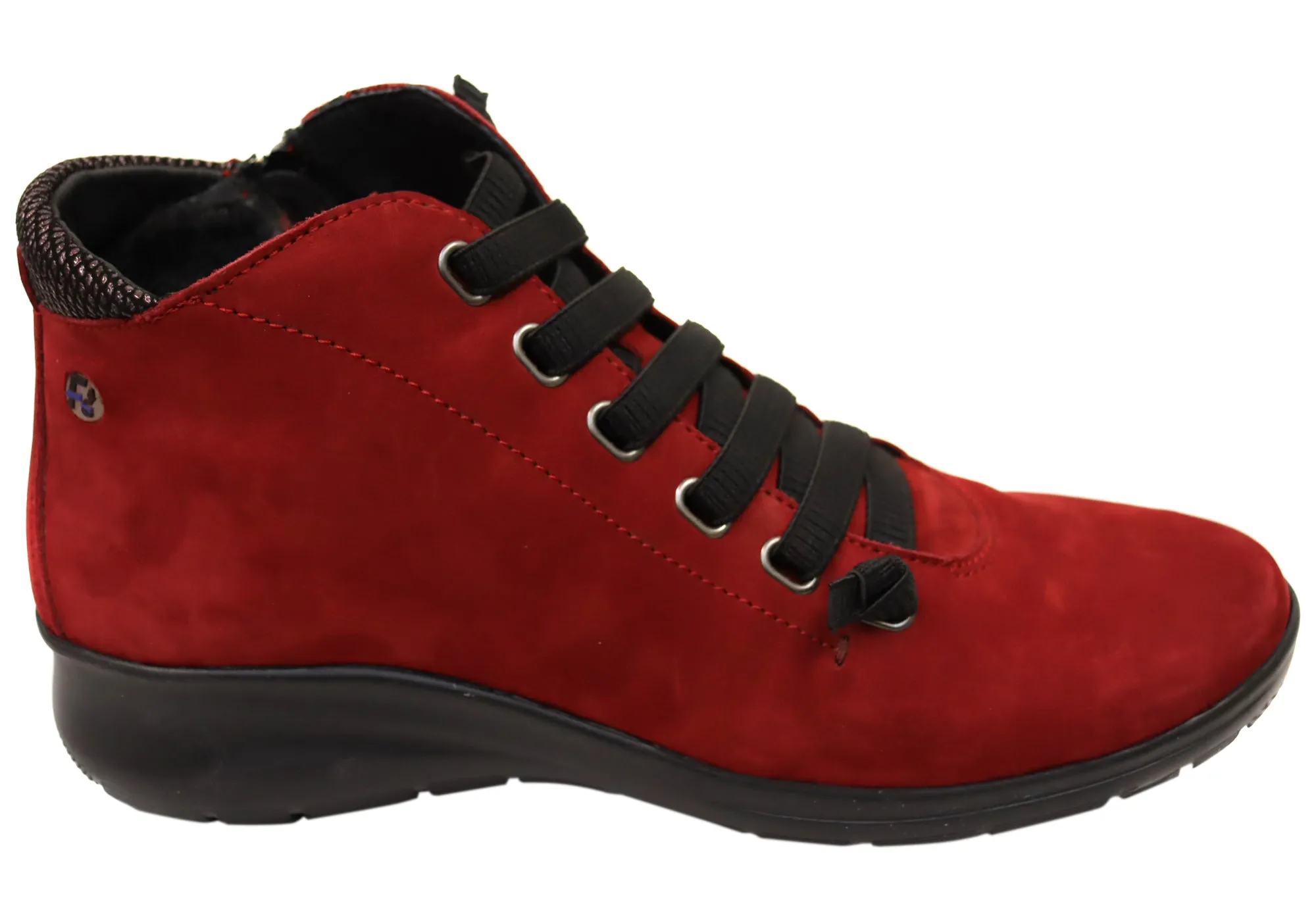 Flex & Go Cosmo Womens Comfort Leather Ankle Boots Made In Portugal Wild Soul Trail Support