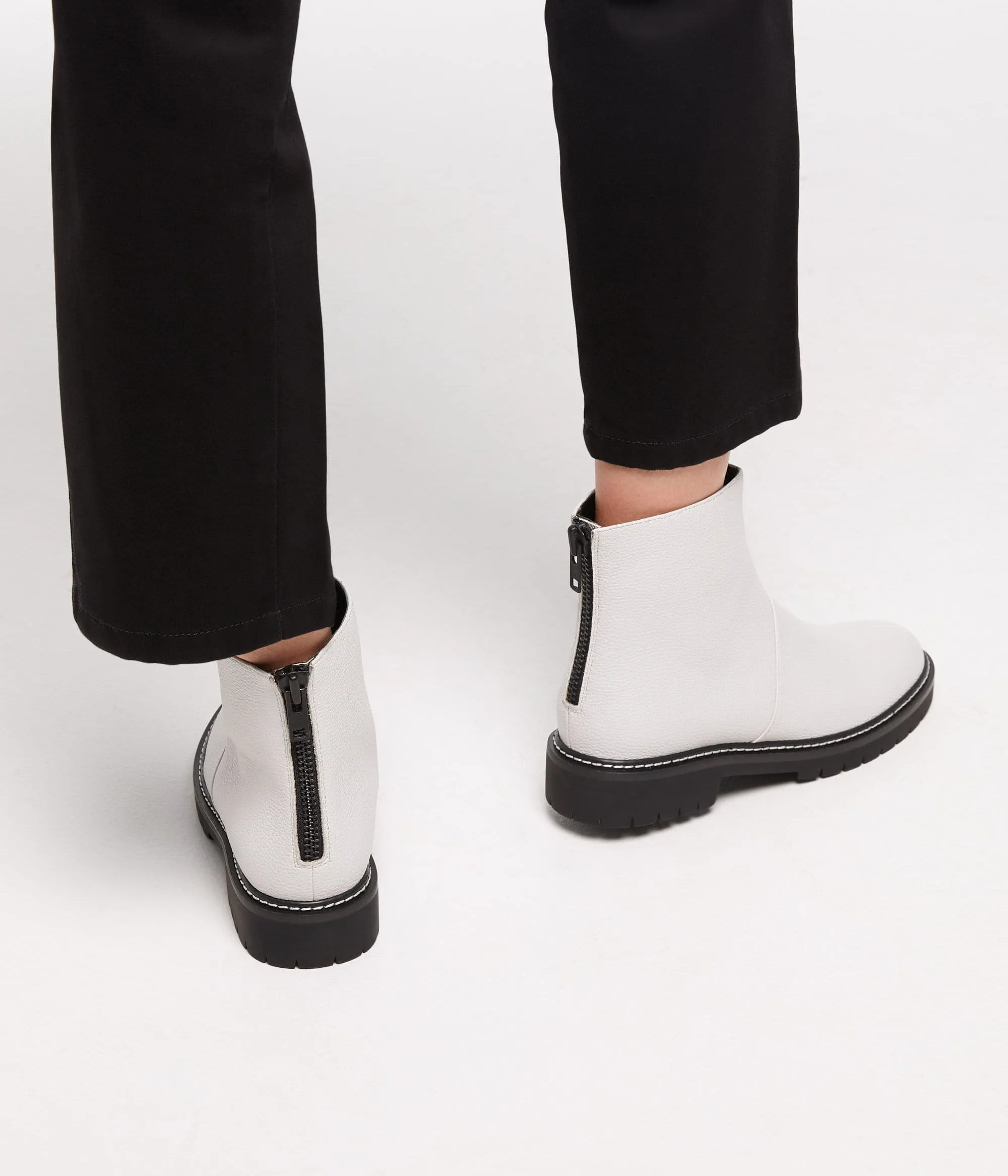 Low Profile Snowy Path Ventilated 'Mirra' Vegan Ankle Boot by Matt and Nat - White