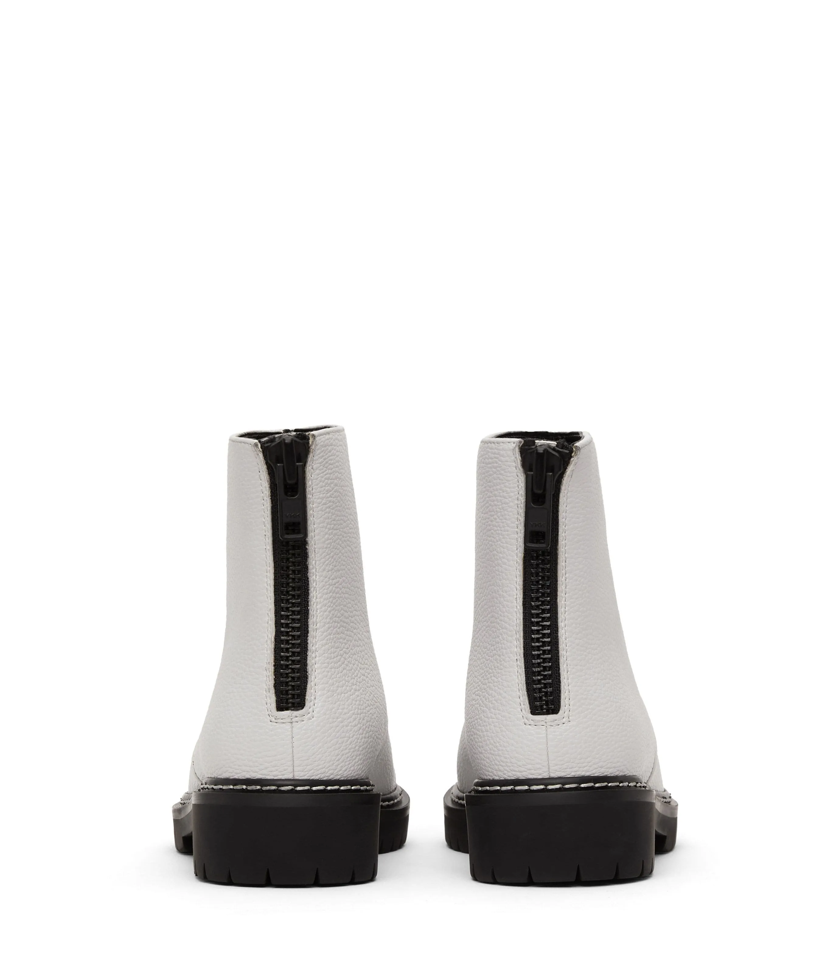 Slip Resistant Daily Walks Feather Light Rough Terrain 'Mirra' Vegan Ankle Boot by Matt and Nat - White