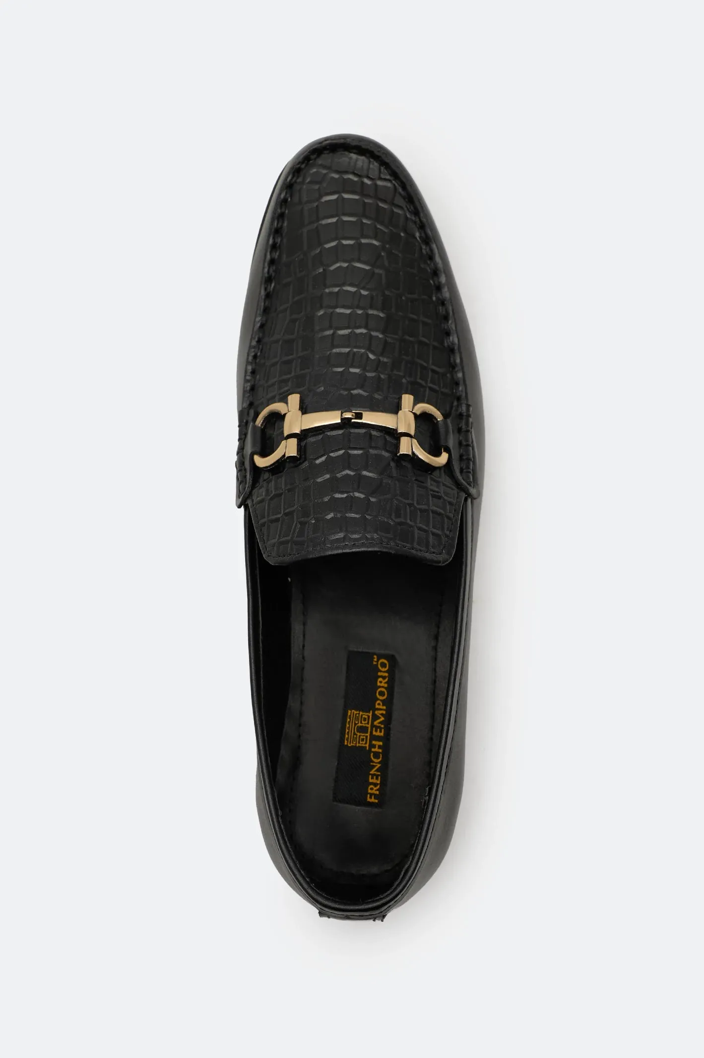 Black Formal Moccasins Shoes Flexible Design Weekly Rotation