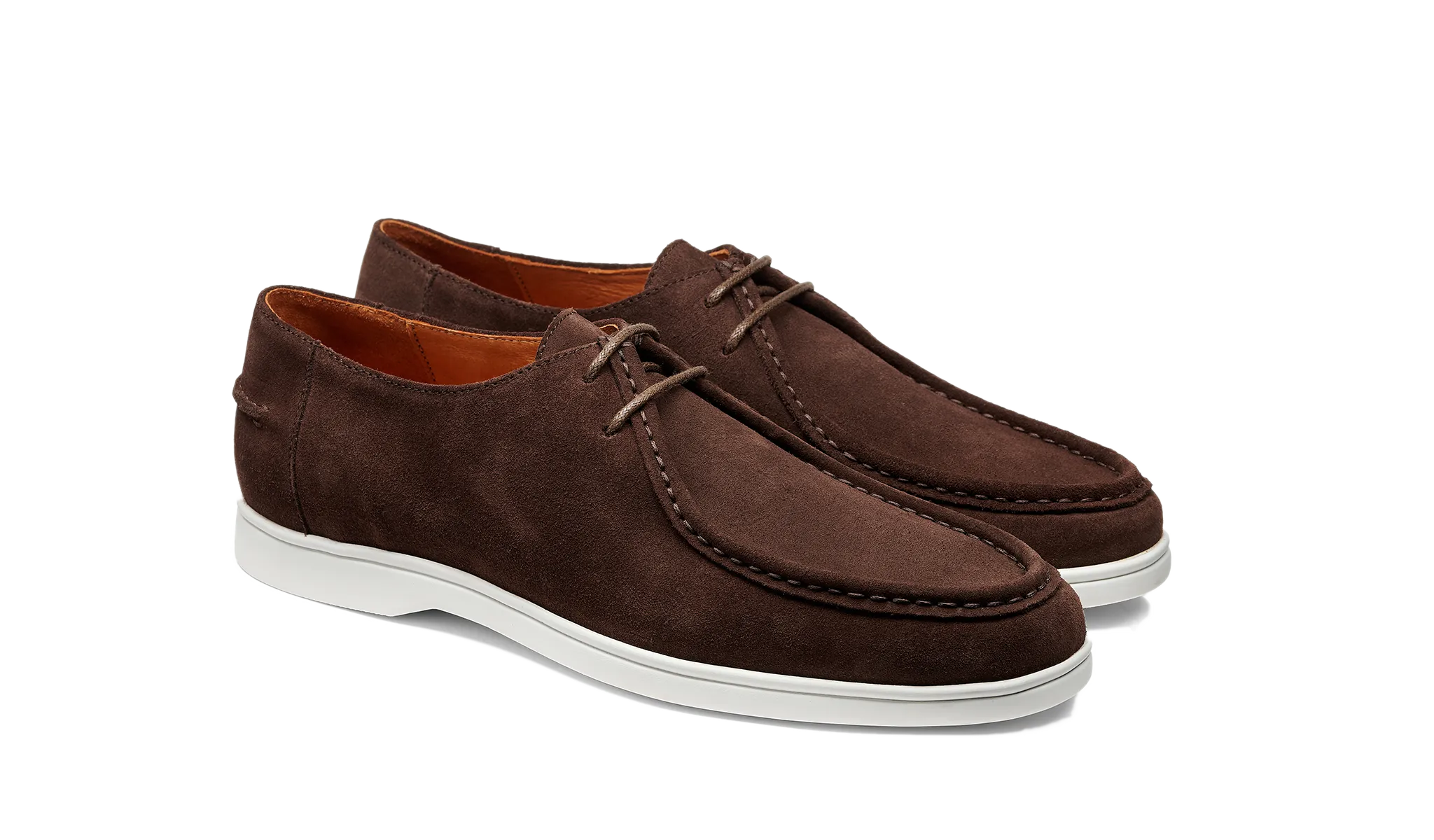 Vigo - Coffee Suede White Sole Fast Pair Casual Formal