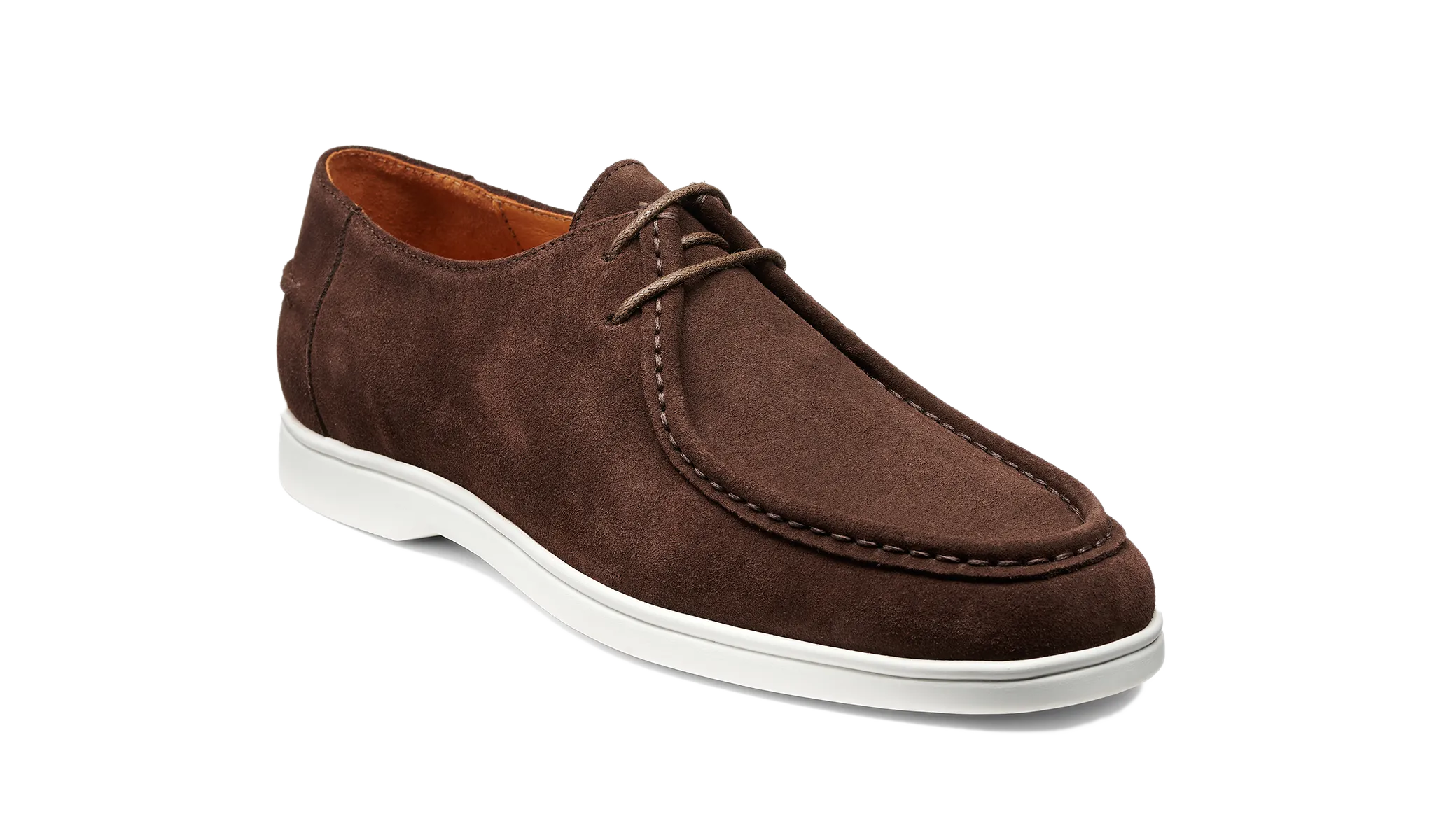 Vigo - Coffee Suede White Sole Quiet Office