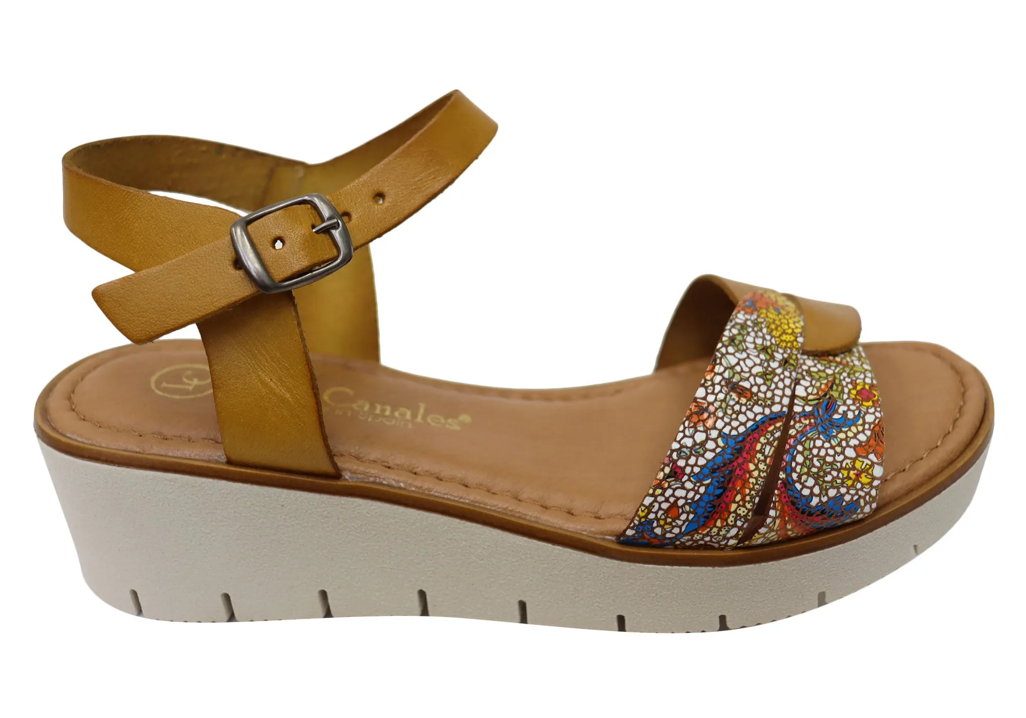 warm weather Lola Canales Ellie Womens Comfortable Leather Sandals Made In Spain