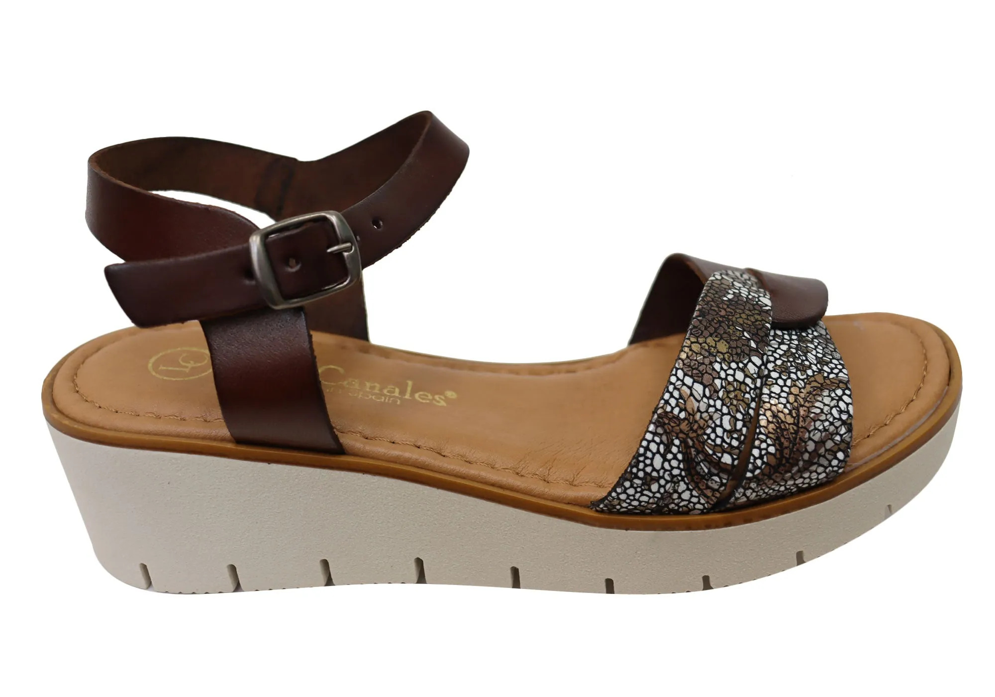 Lola Canales Ellie Womens Comfortable Leather Sandals Made In Spain Sweat Free simple design