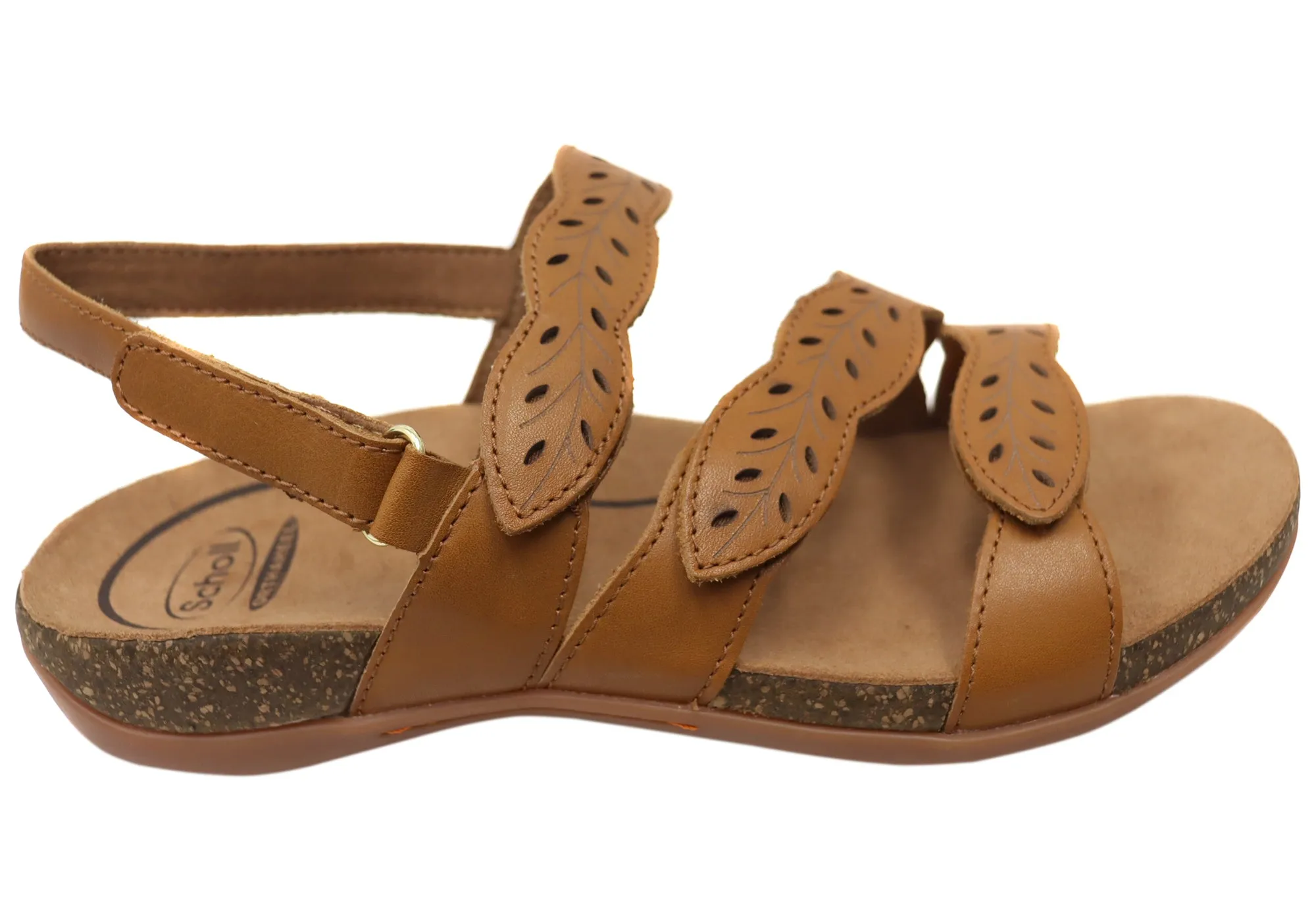 Scholl Orthaheel Able II Womens Comfortable Supportive Leather Sandals Flexible Build Comfy Outdoor Shoes