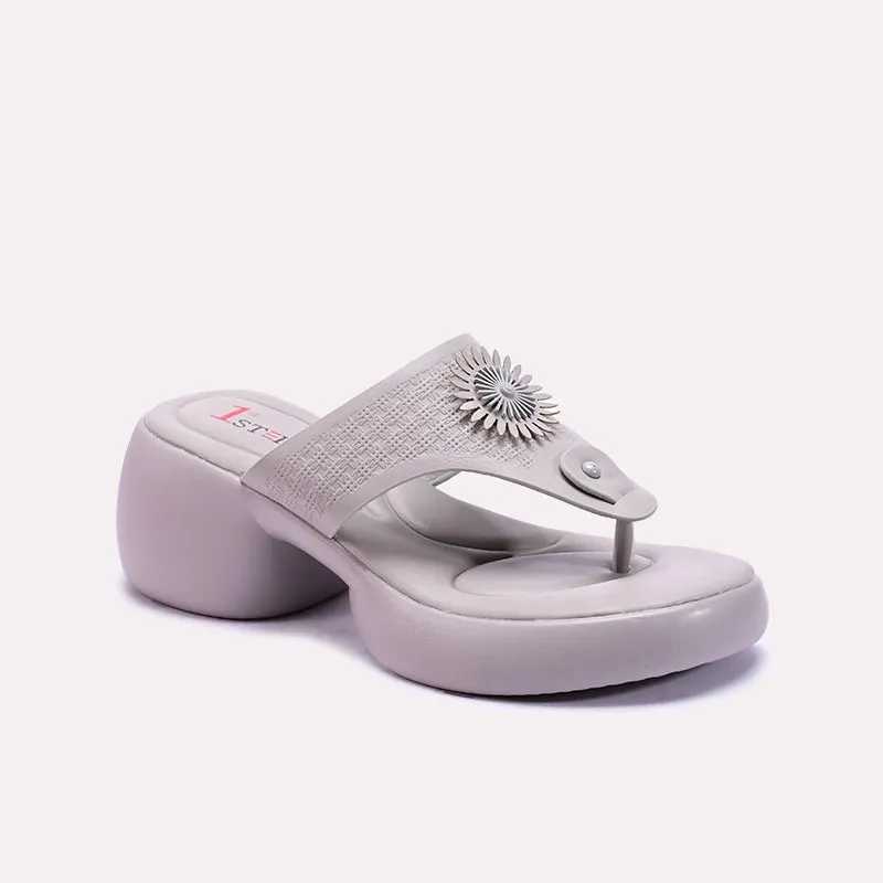 Daily Walk Slip Safe Gray Chunky Flip Flops 0413244
