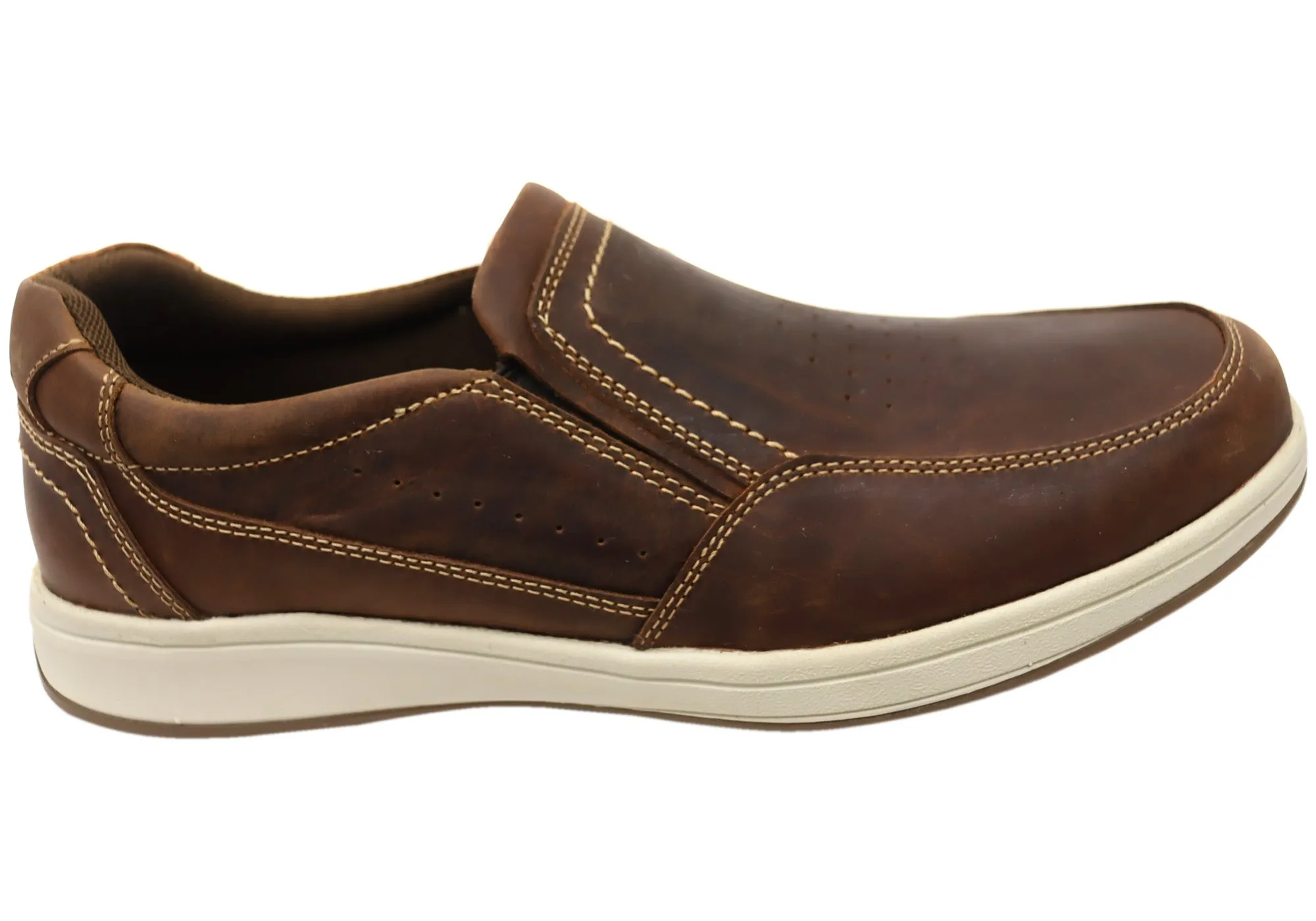Rockport Jeode RO Mens Leather Comfortable Slip On Shoes Balance Step City Snap