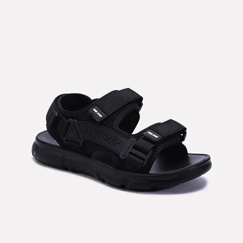 On-the-Go Fit Black Velcro Strap Sandals 0141182