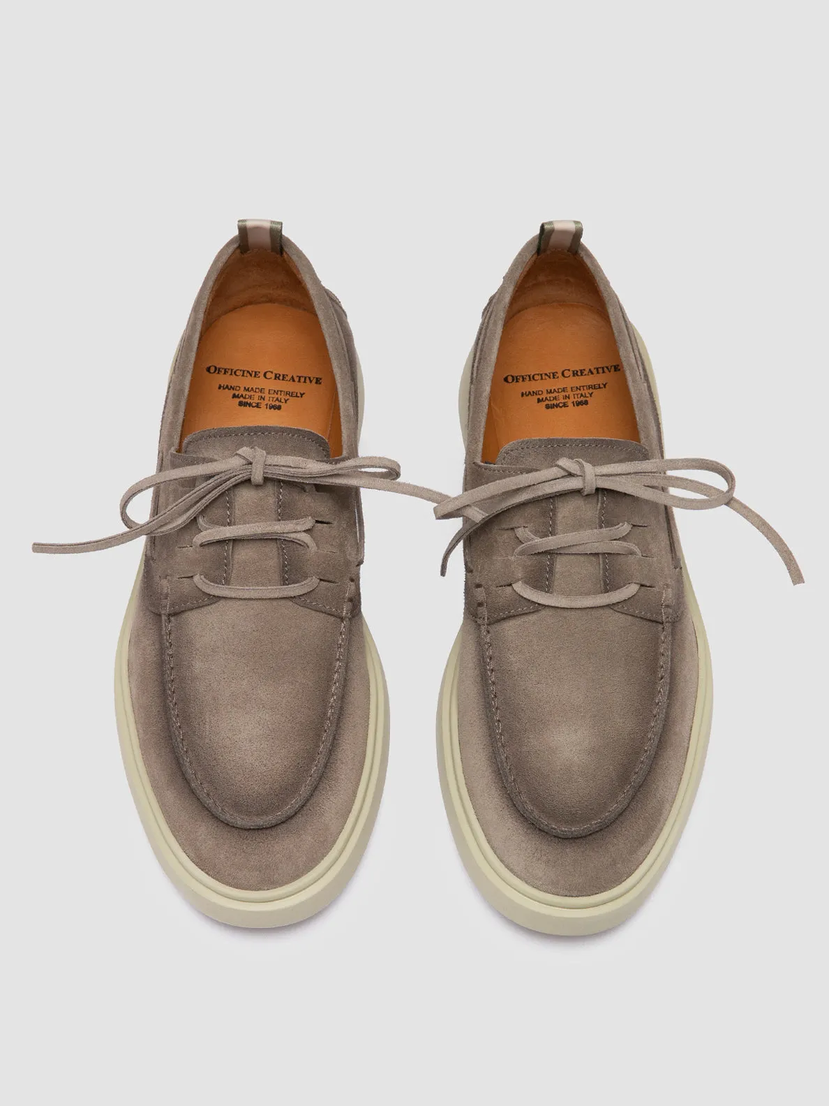 Steady Pace BONES 013 - Grey Suede Boat Shoes