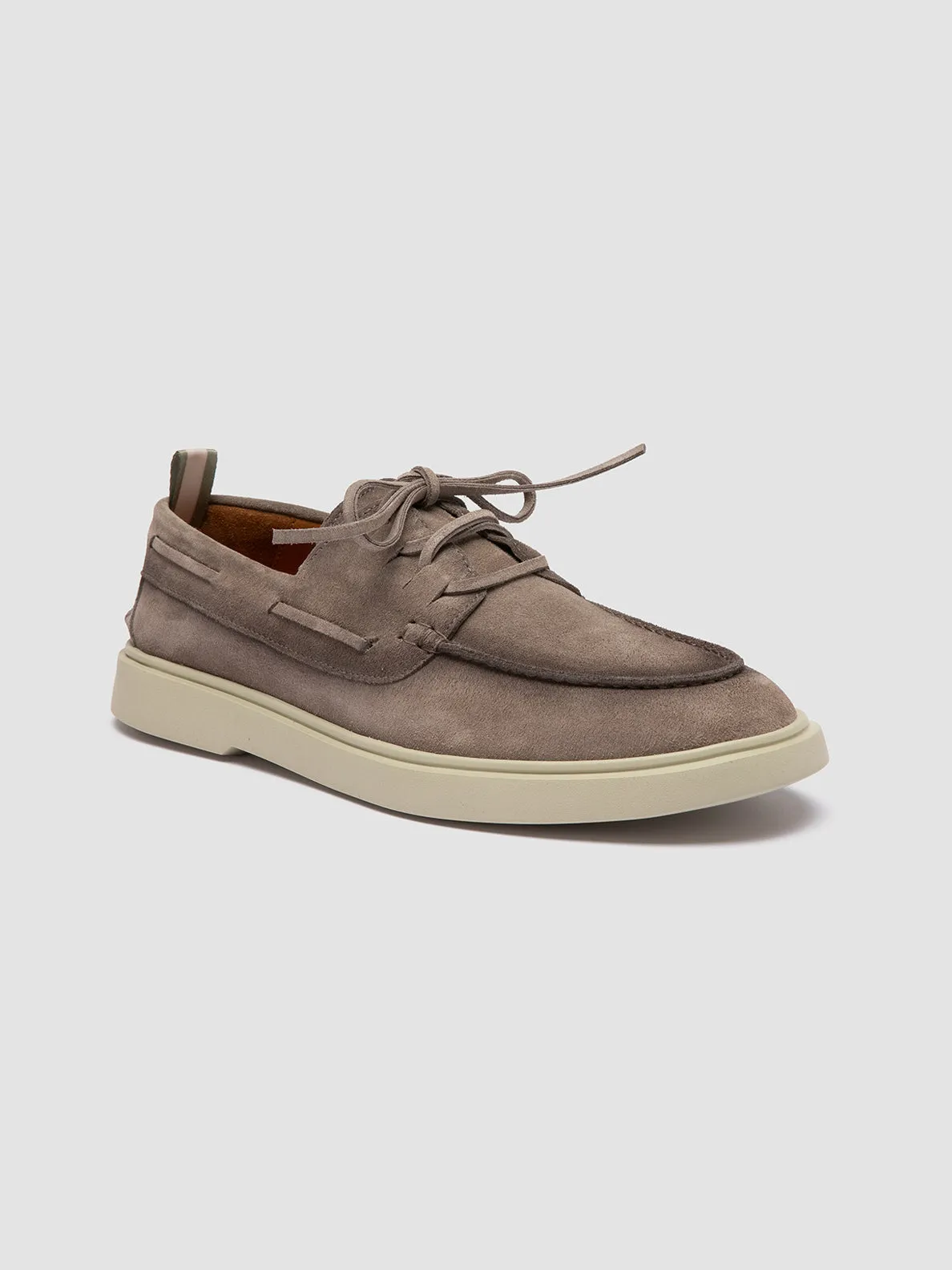 BONES 013 - Grey Suede Boat Shoes Fast Dry