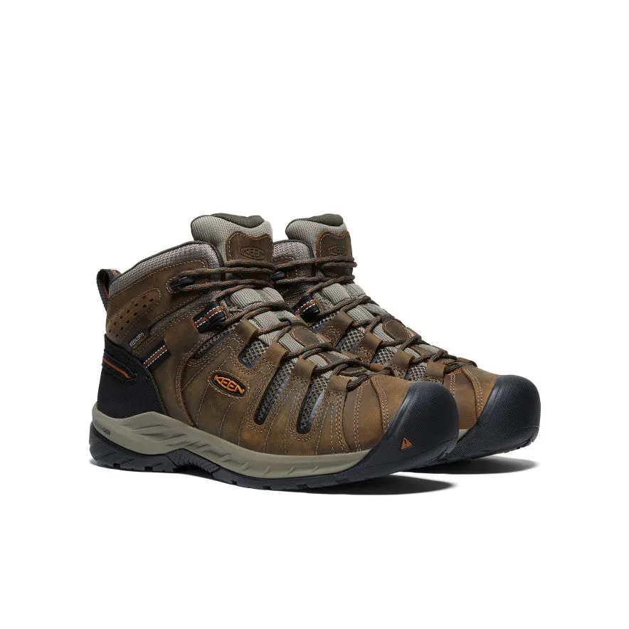 Extreme Durability Anti fungal Men's Flint II Waterproof Mid (Soft Toe)  |  Black Olive/Brindle