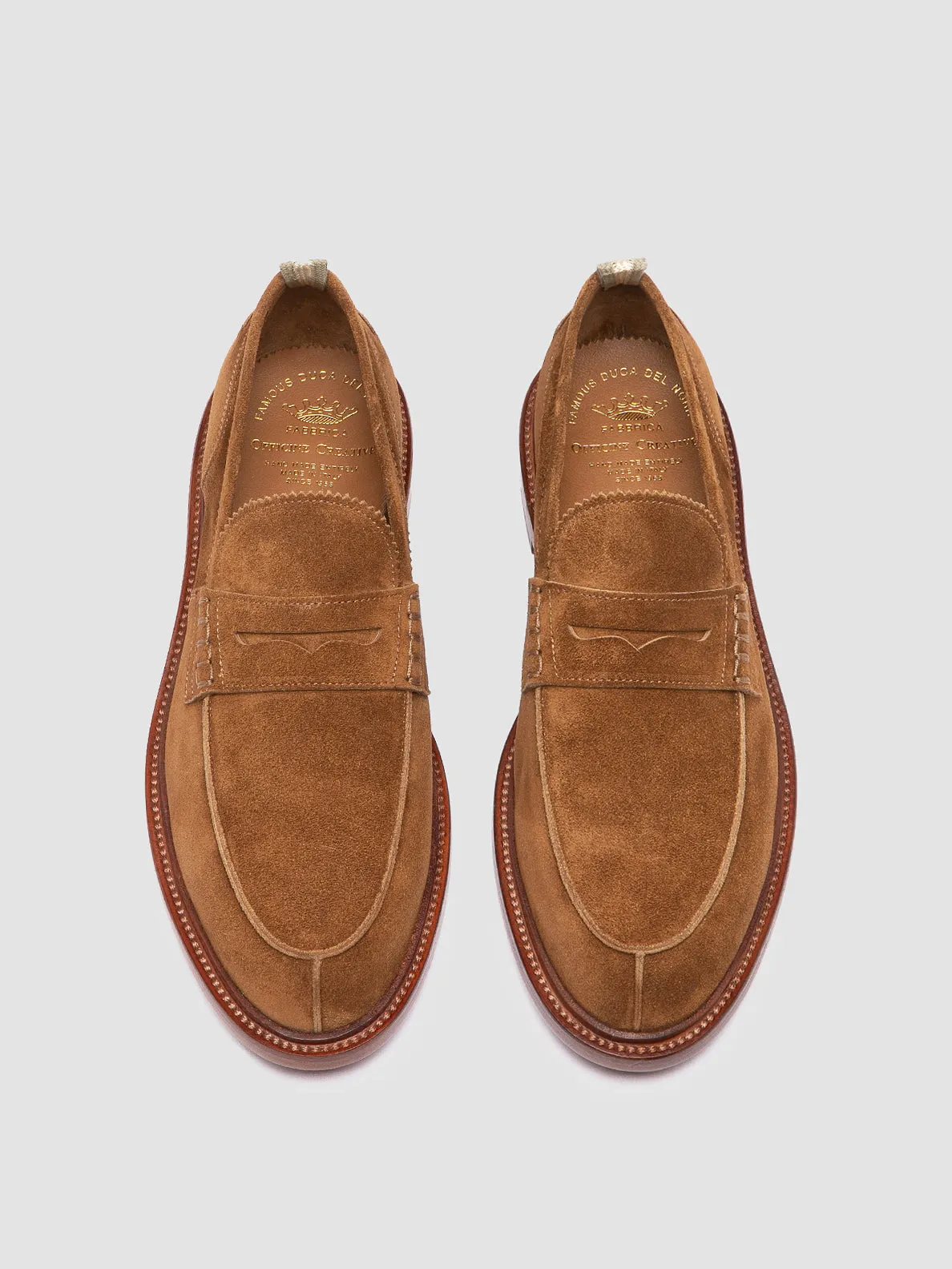 SAX 001 - Brown Suede Penny Loafers Move Free Outdoor Friendly