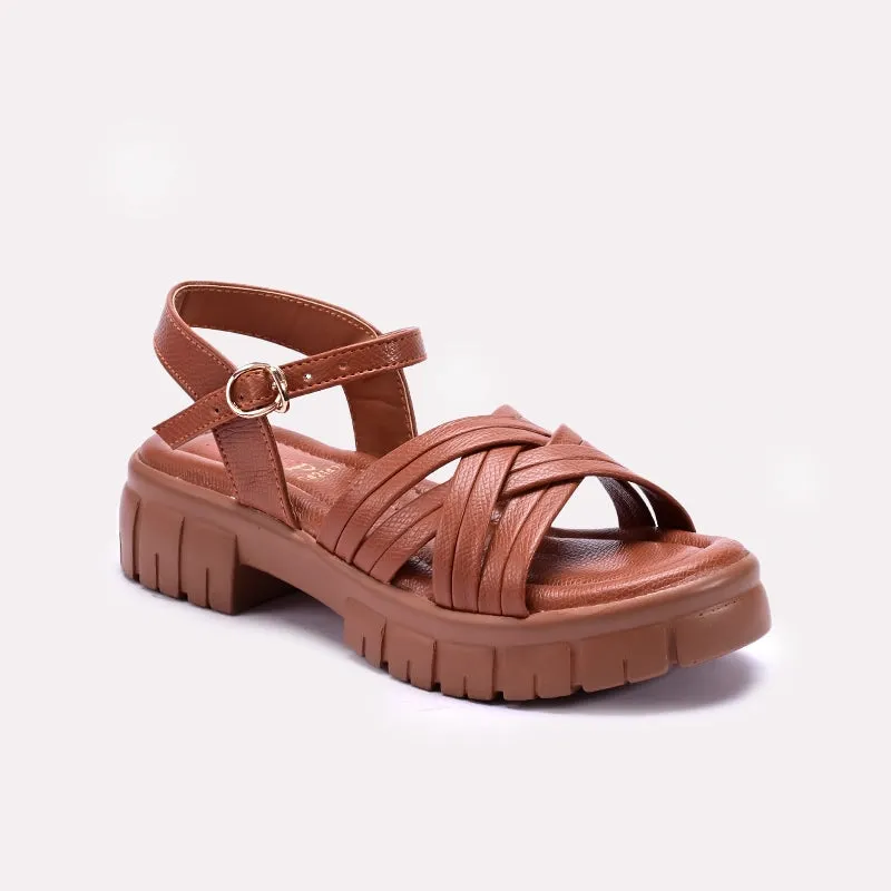 Body Align Style Pair Womens Brown Chunky Casual Sandals 0421472