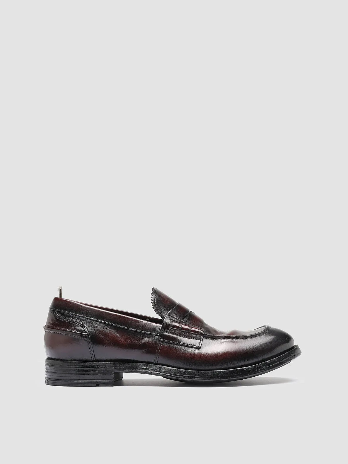 Animal Touch BALANCE 011 - Burgundy Leather Penny Loafers