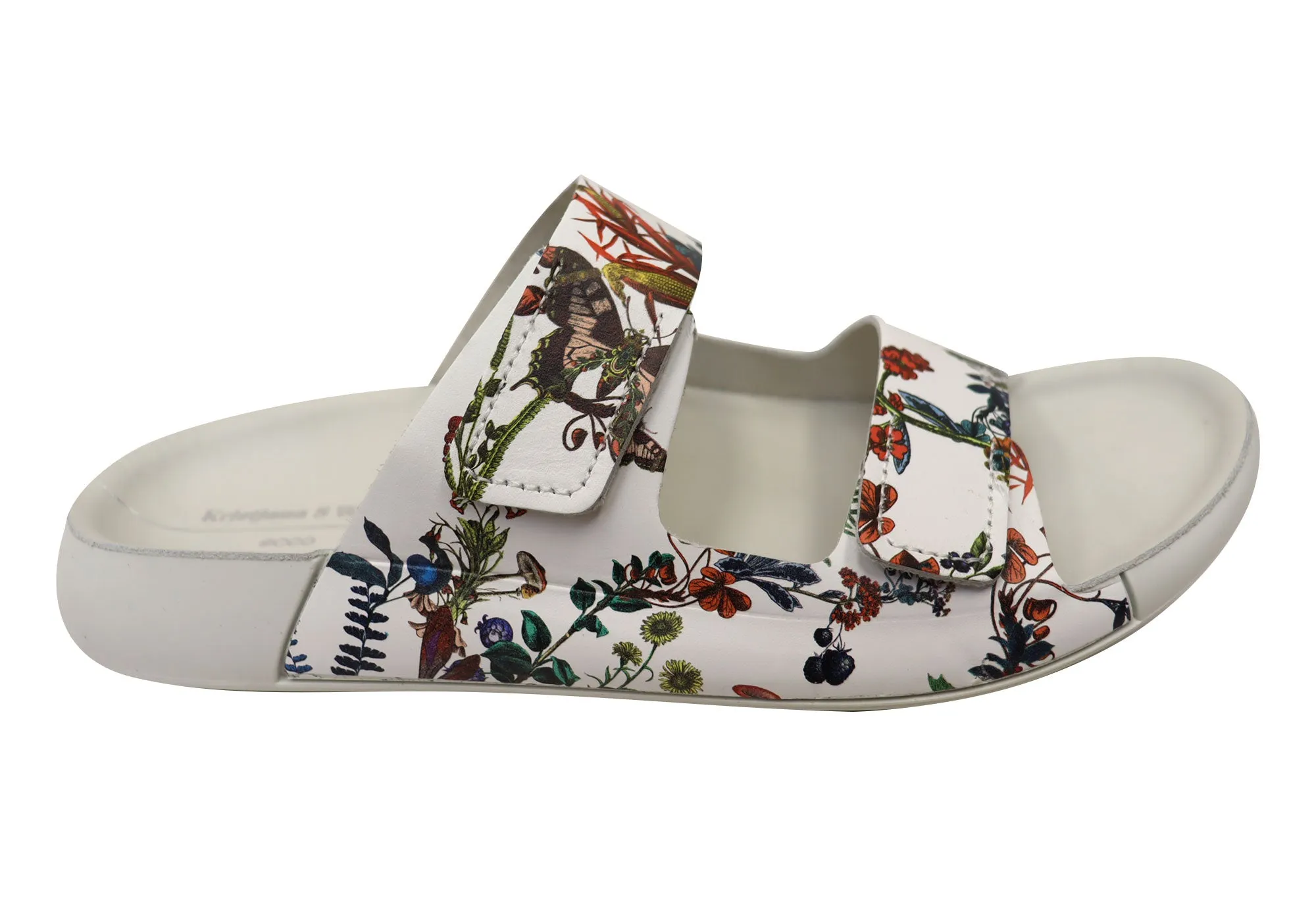 Stylish Beach Footwear ECCO 2nd Cozmo Womens Comfortable Leather 2 Strap Slide Sandals
