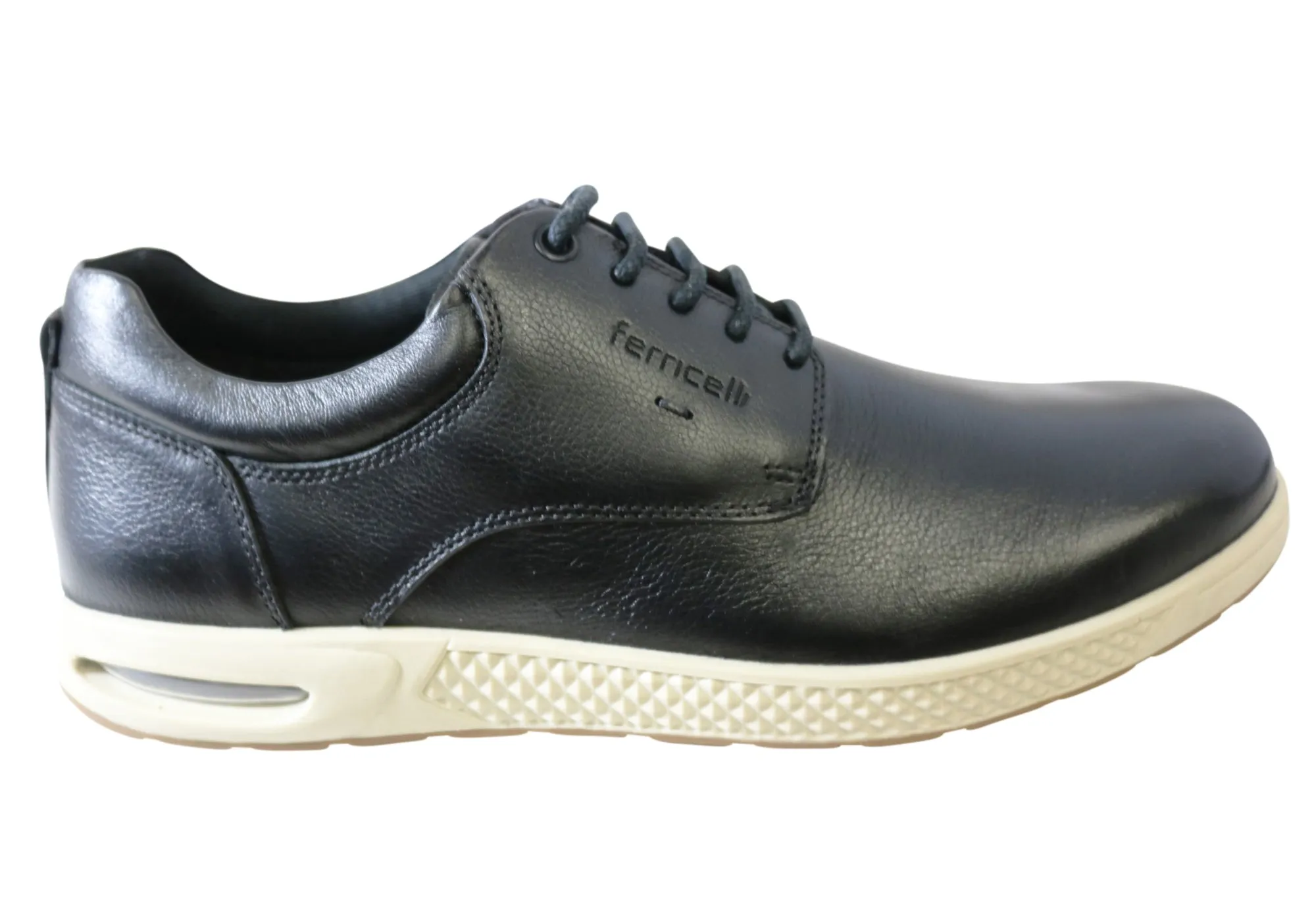 Ferricelli Benny Mens Leather Lace Up Casual Shoes Made In Brazil Vacation Style Clean Finish