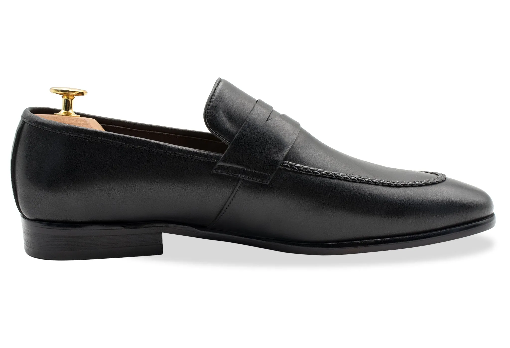 Arrecifes Black Penny Loafer mesh construction Wardrobe Base