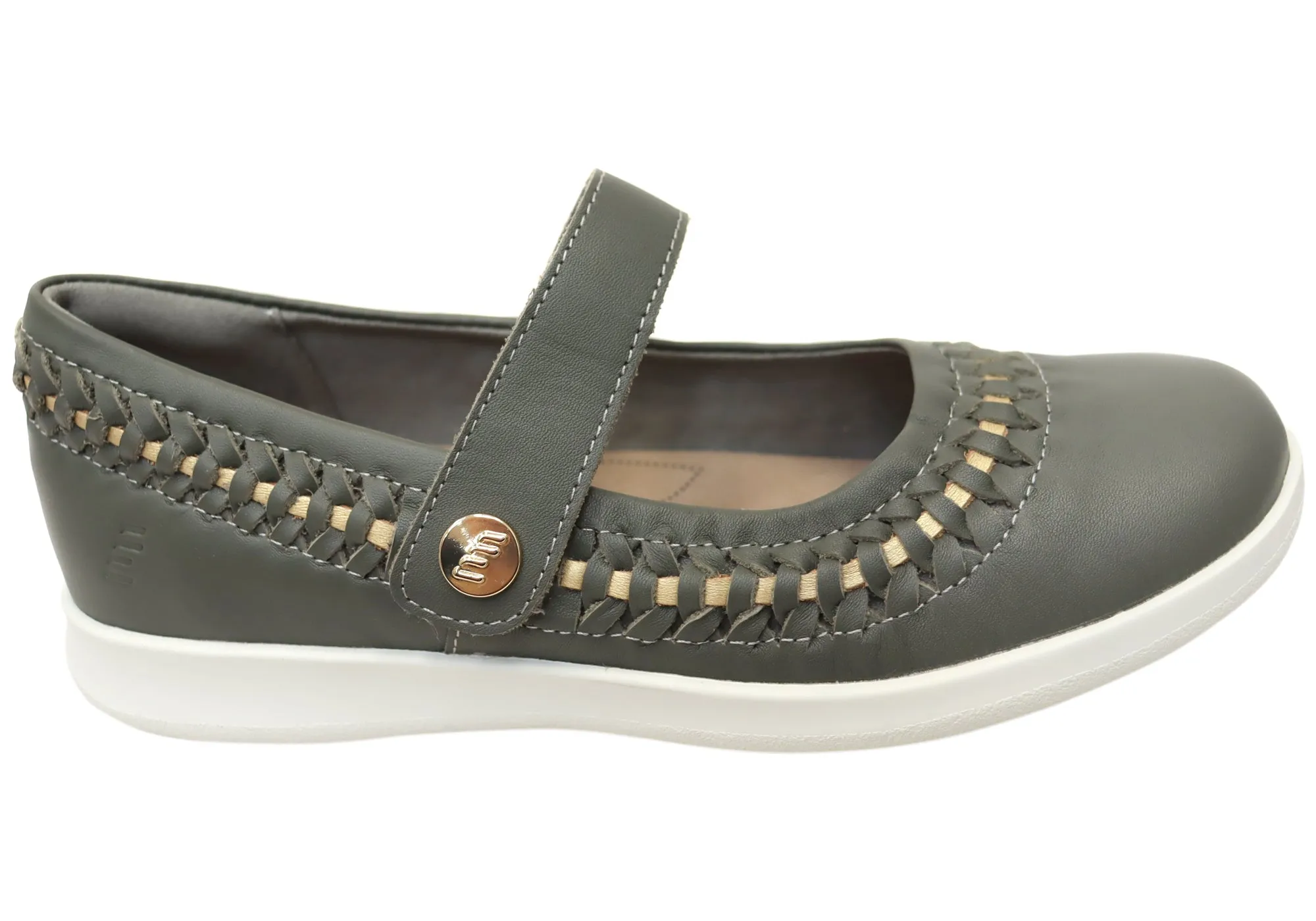 Homyped Sierra Summer Womens Leather Comfortable Mary Jane Shoes Durable Build Weekend Errands