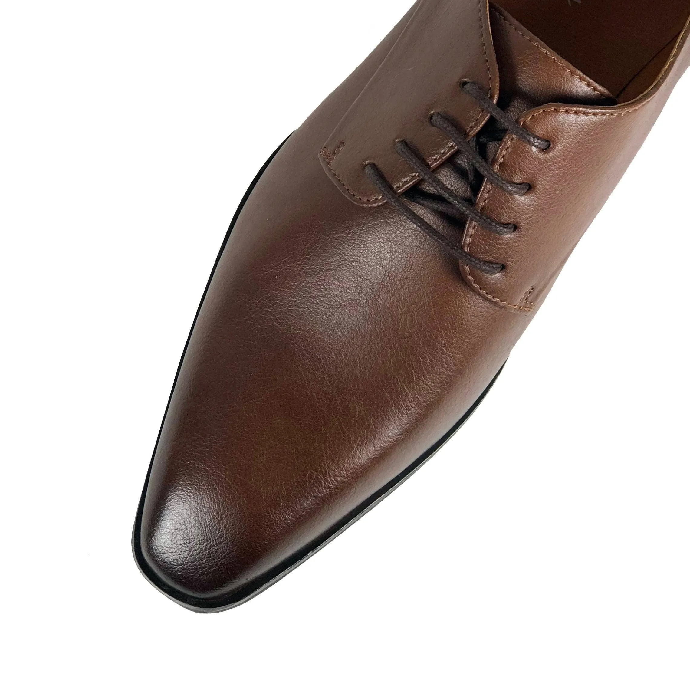 'Remy' Classic Vegan Derby by Zette Shoes - Tan Comfort