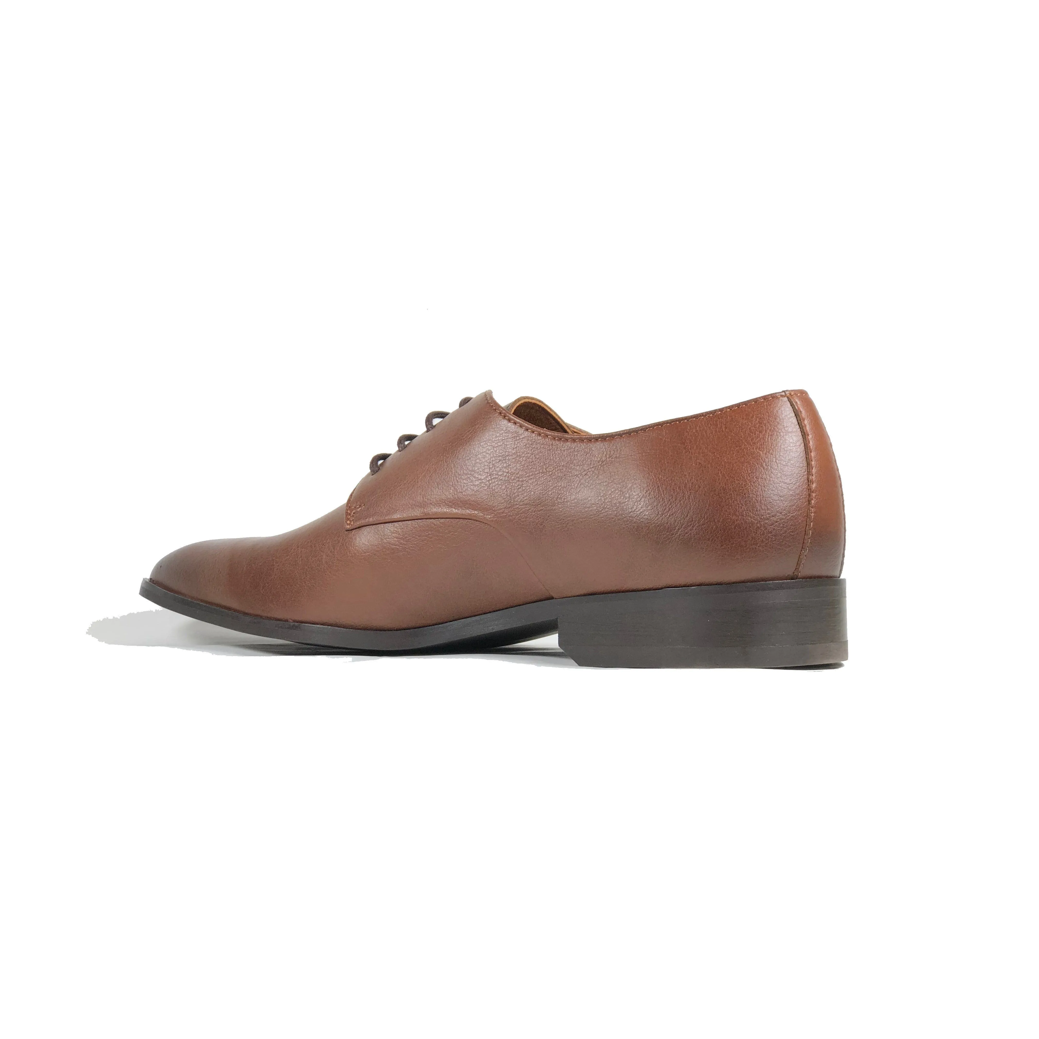 Non Slip Standing Workers Moist Guard 'Remy' Classic Vegan Derby by Zette Shoes - Tan