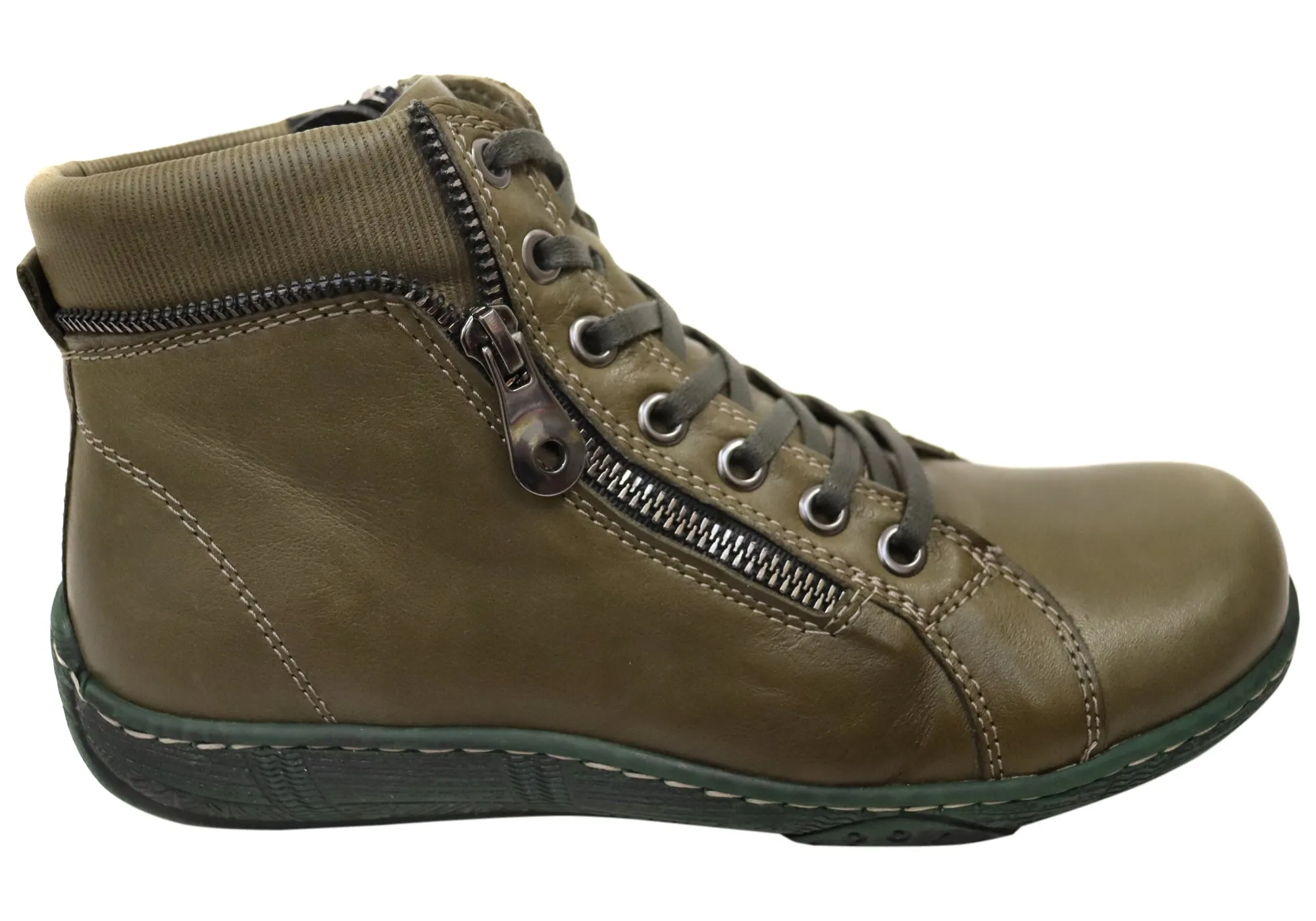Stable Structure Orizonte Zoni Womens European Comfortable Leather Ankle Boots