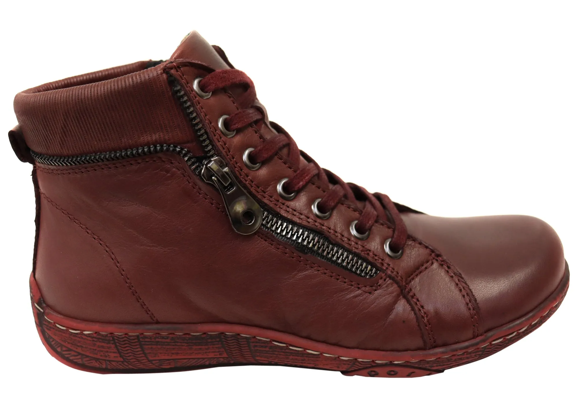 Orizonte Zoni Womens European Comfortable Leather Ankle Boots Seamless Comfort Urban Commute Reliable Support