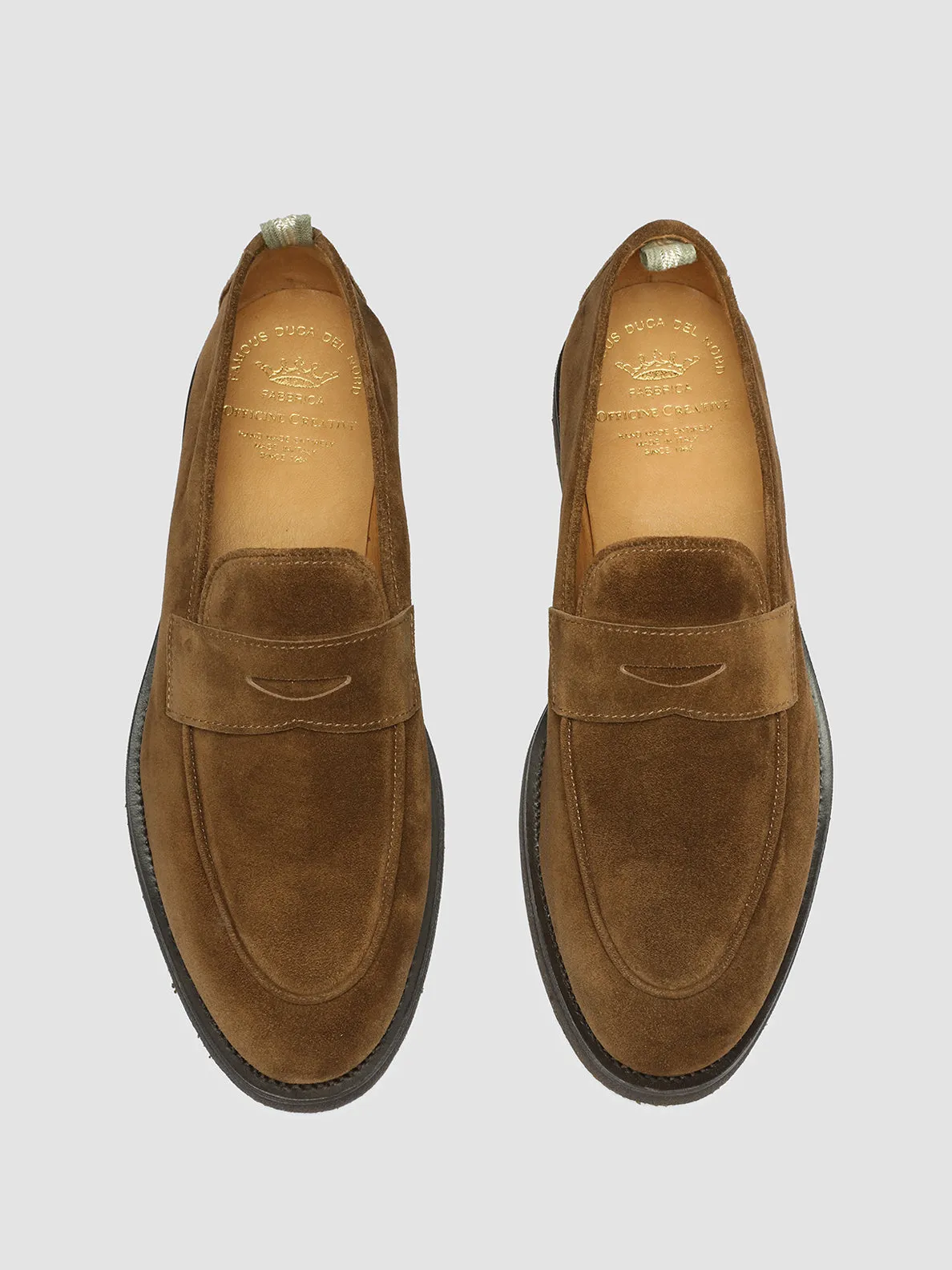 OPERA FLEXI 101 - Brown Suede Penny Loafers Mild Support Air Zone