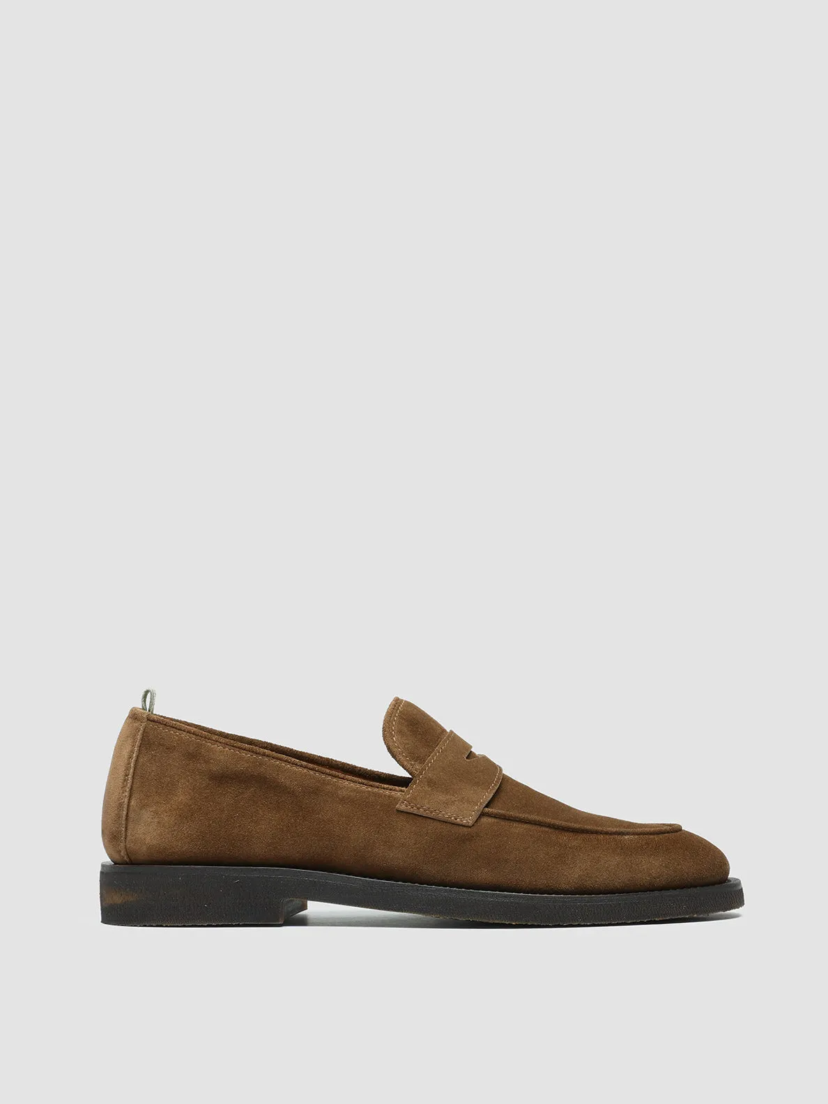 Lace   Up Design Leaf Hike OPERA FLEXI 101 - Brown Suede Penny Loafers