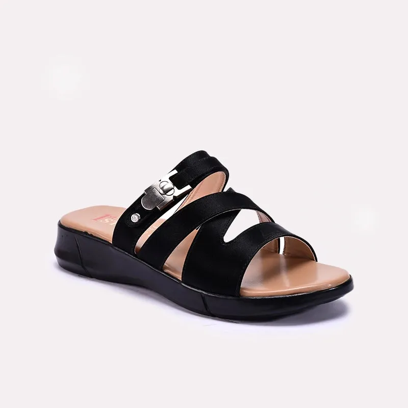Cool Comfort Comfort Slip-On Black Comfy Casual Slippers 0413144