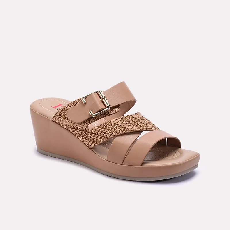 Fawn Wedge Casual Slippers 0413267 Wide Path