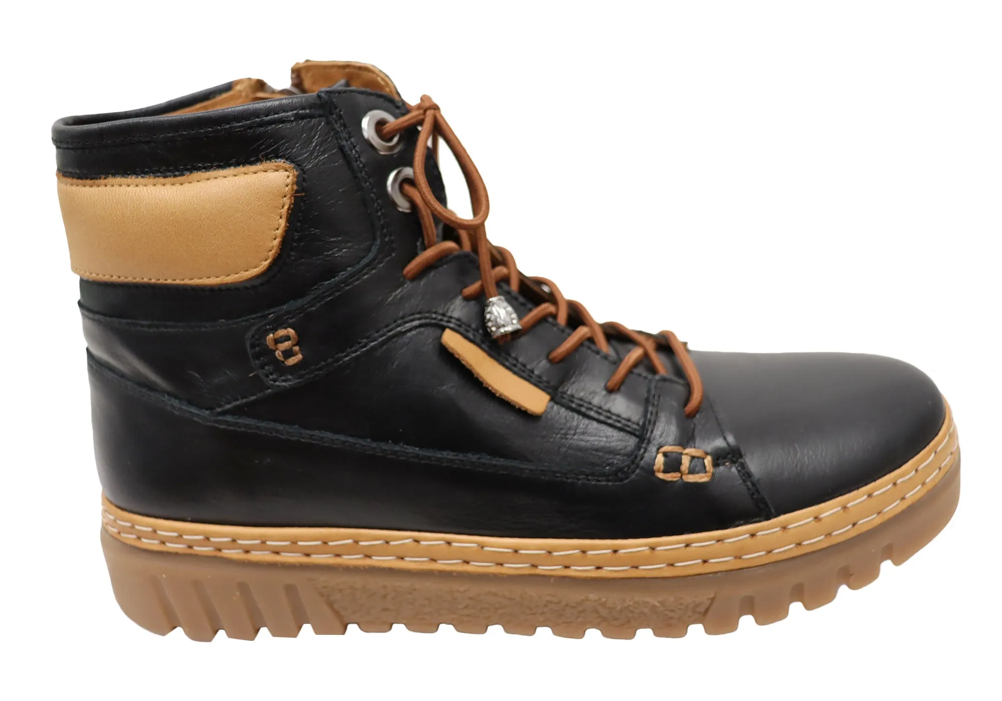 Trendy Look Orizonte Burson Womens European Comfortable Leather Ankle Boots