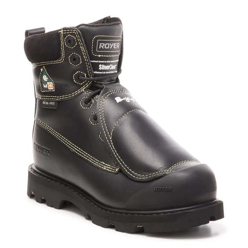Black Men's 8" Composite Toe Metguard work boots 10-8501 Seamless Comfort Trail Exploration synthetic leather