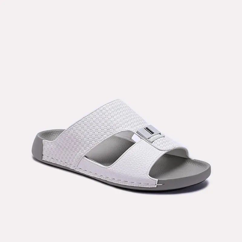 Light Slip-On Unique Features Mens White Casual Slippers 0151112