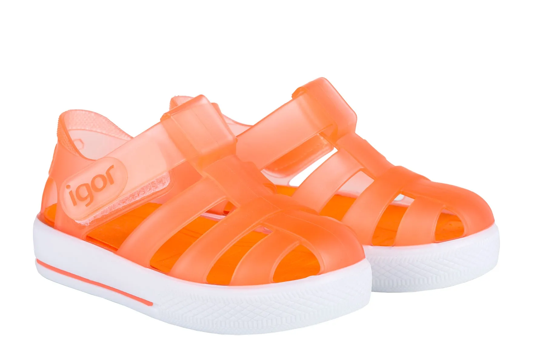 Bare Foot Fashionable And Functional Igor S10171 Girl's and Boy's Star Sandal - Naranja