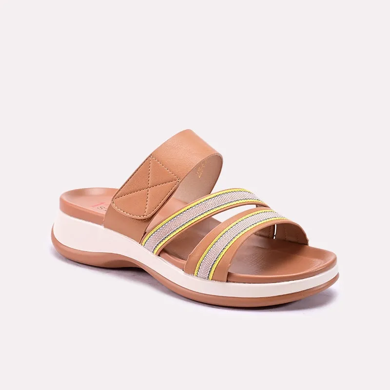 Open Toe Style Mustard Soft Casual Slippers 0413192